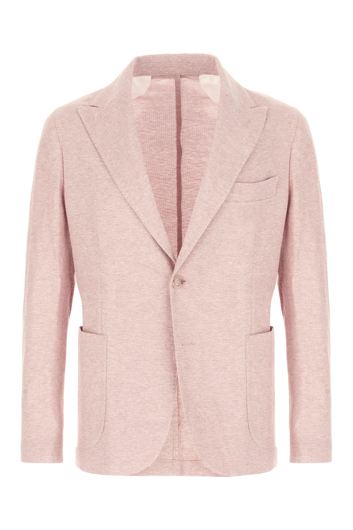 Pink Cotton Blend Blazer