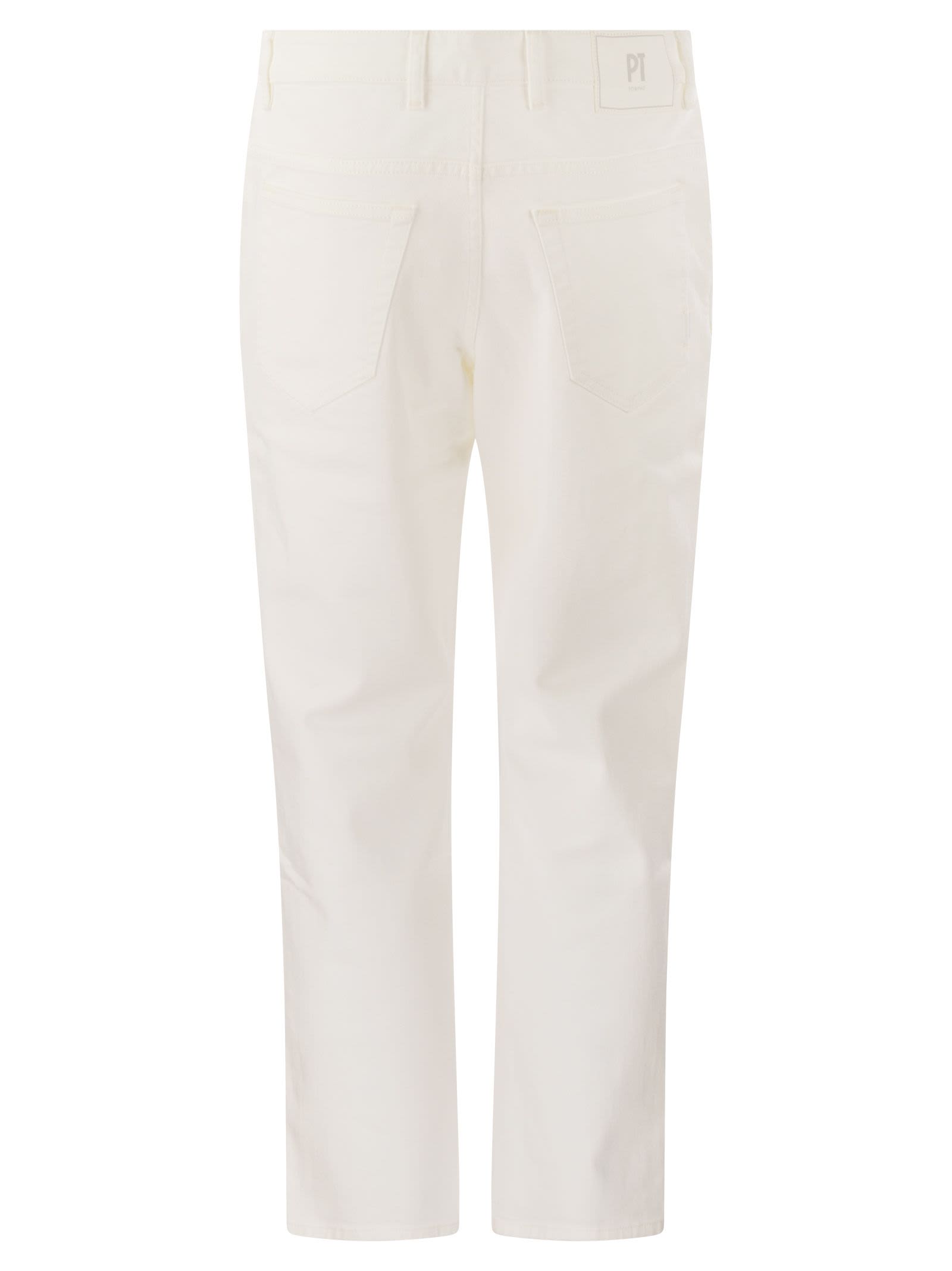 Shop Pt01 Rebel- Straight-leg Jeans In White