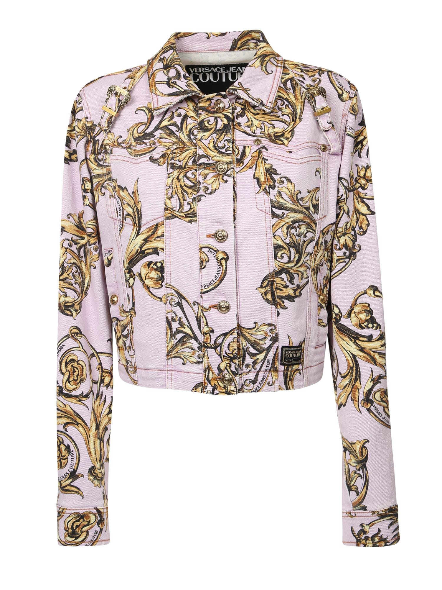 Versace Jeans Couture Baroque Pattern Denim Jacket