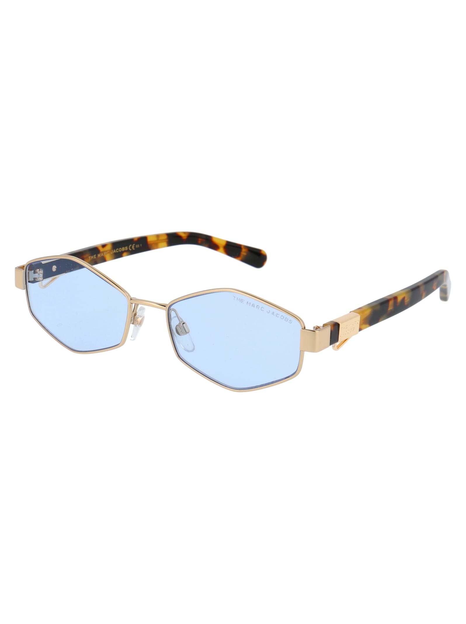 Marc Jacobs Gold Metal Sunglasses In Gold