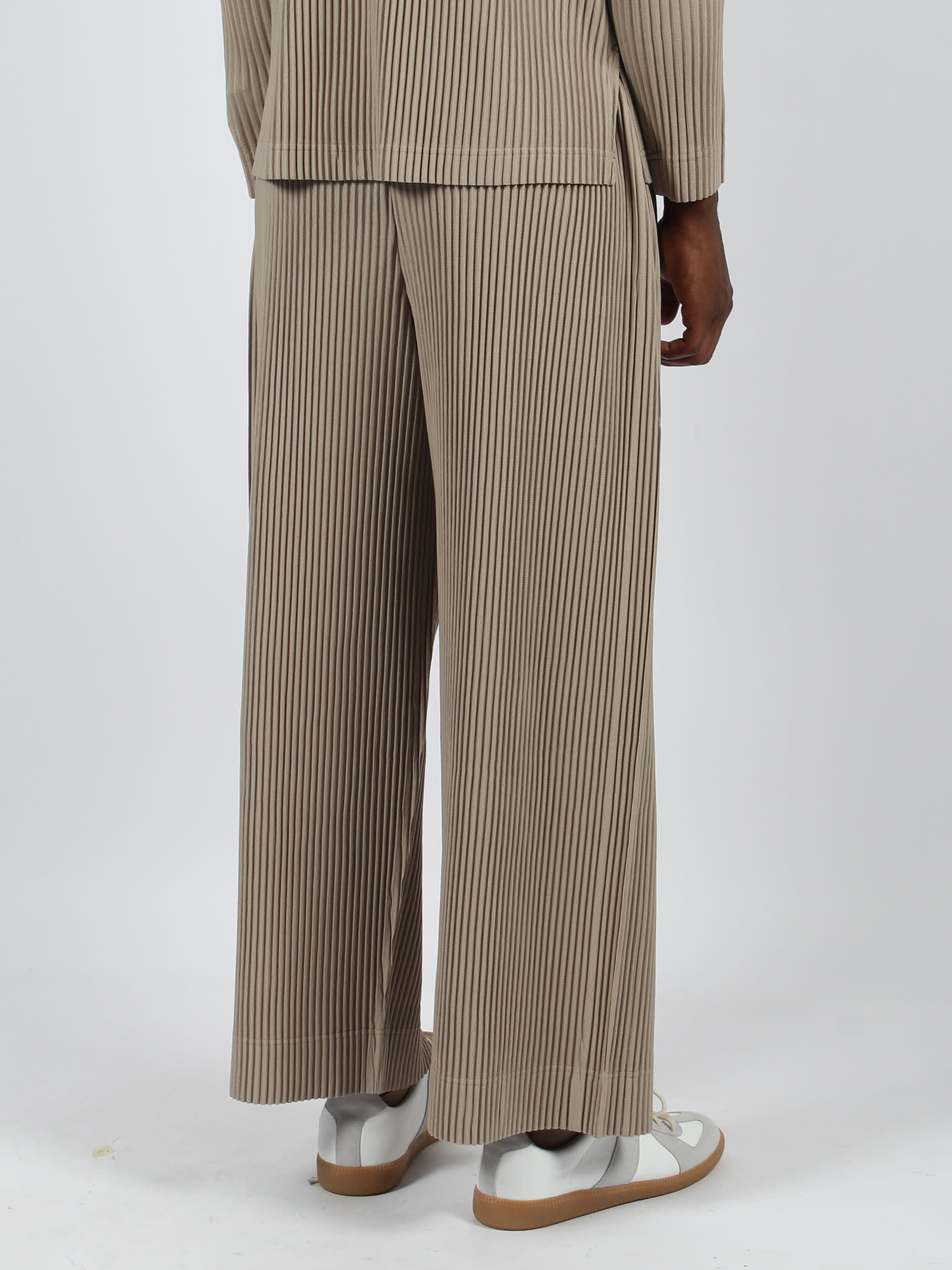 Shop Issey Miyake Mc September Trousers In Nude & Neutrals