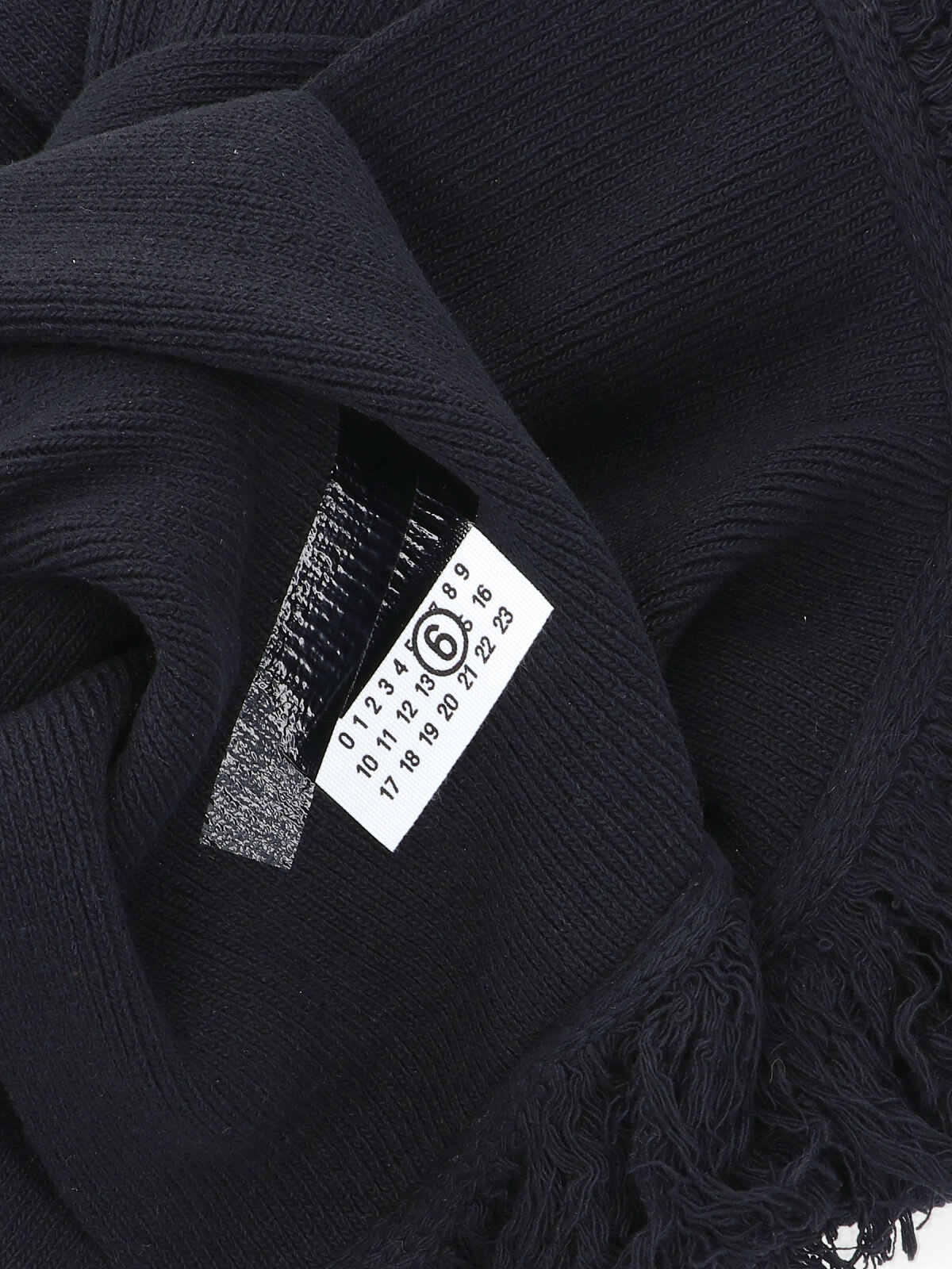 Mm6 Maison Margiela Numeric Scarf In Black