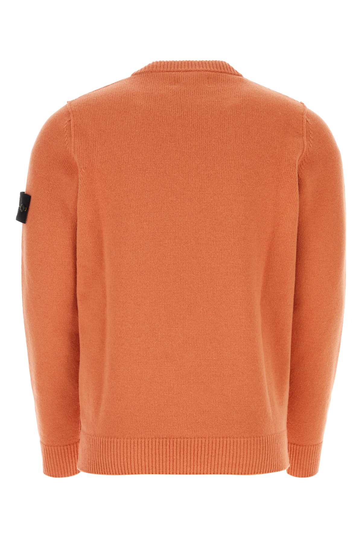 Shop Stone Island Orange Wool Blend Sweater