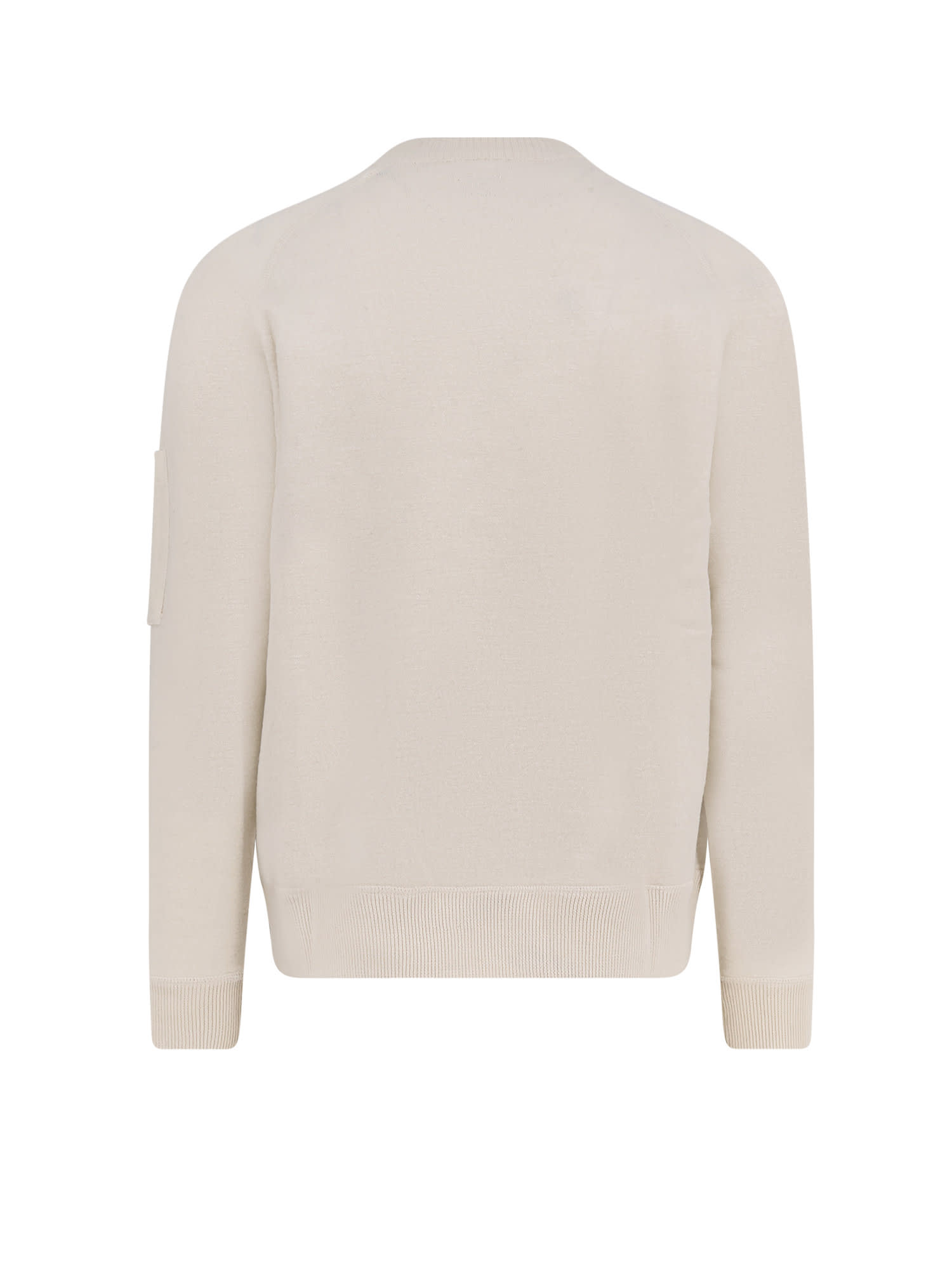 C.p. Company Knitwear Crew Neck In Merino Wool Felted Clothing In Animal Print