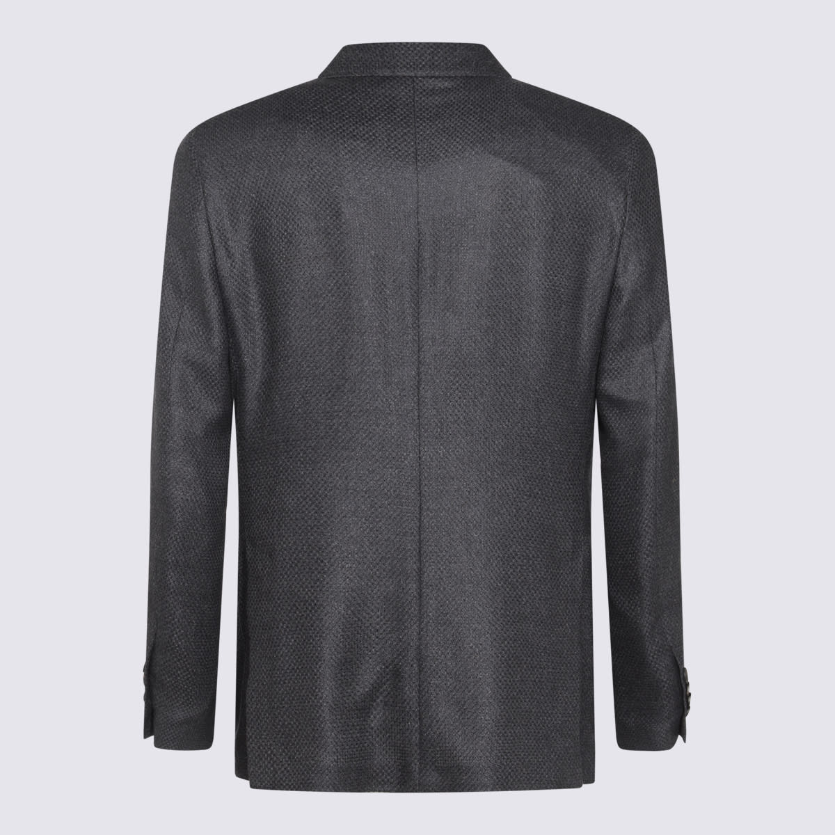 Shop Lardini Grey Wool Blazer