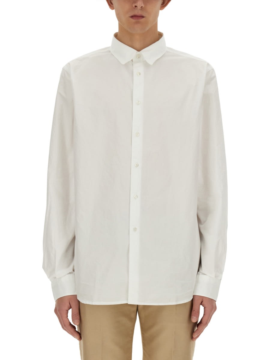 Shop Aspesi Regular Fit Shirt In White