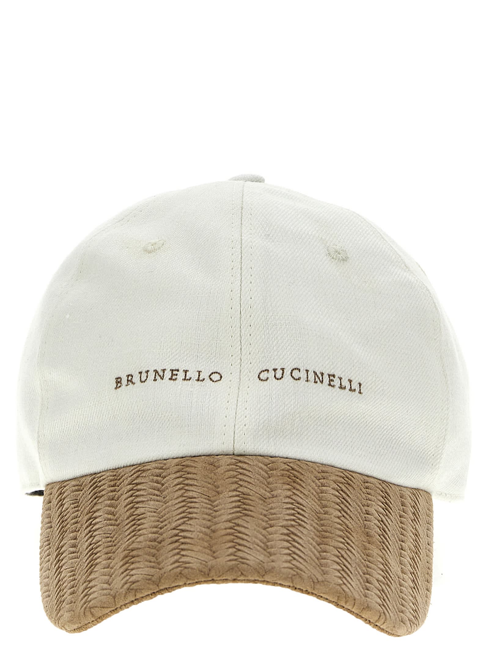 BRUNELLO CUCINELLI LOGO EMBROIDERY BASEBALL CAP