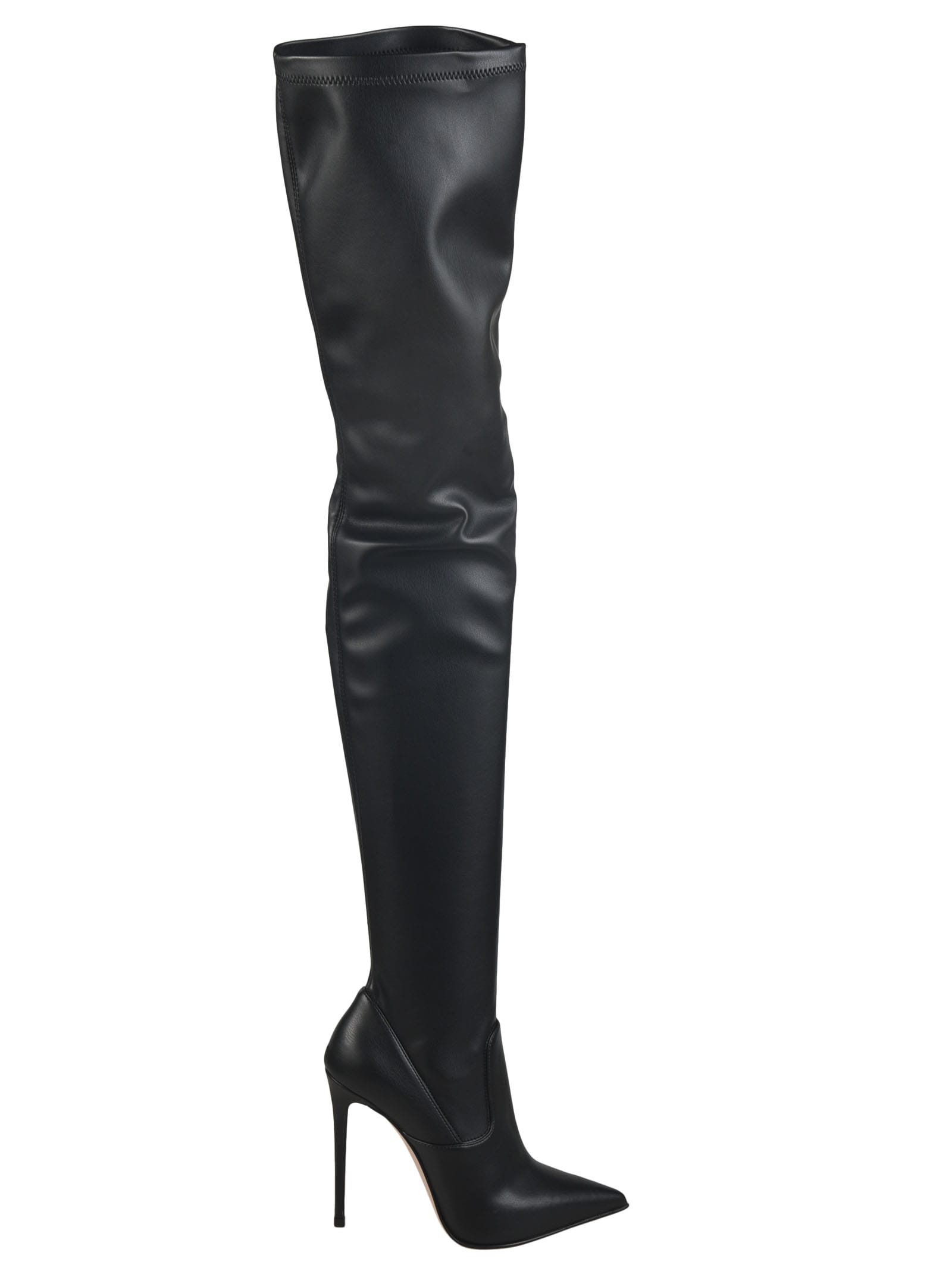 Shop Le Silla Block Heel Over-the-knee Boots In Black