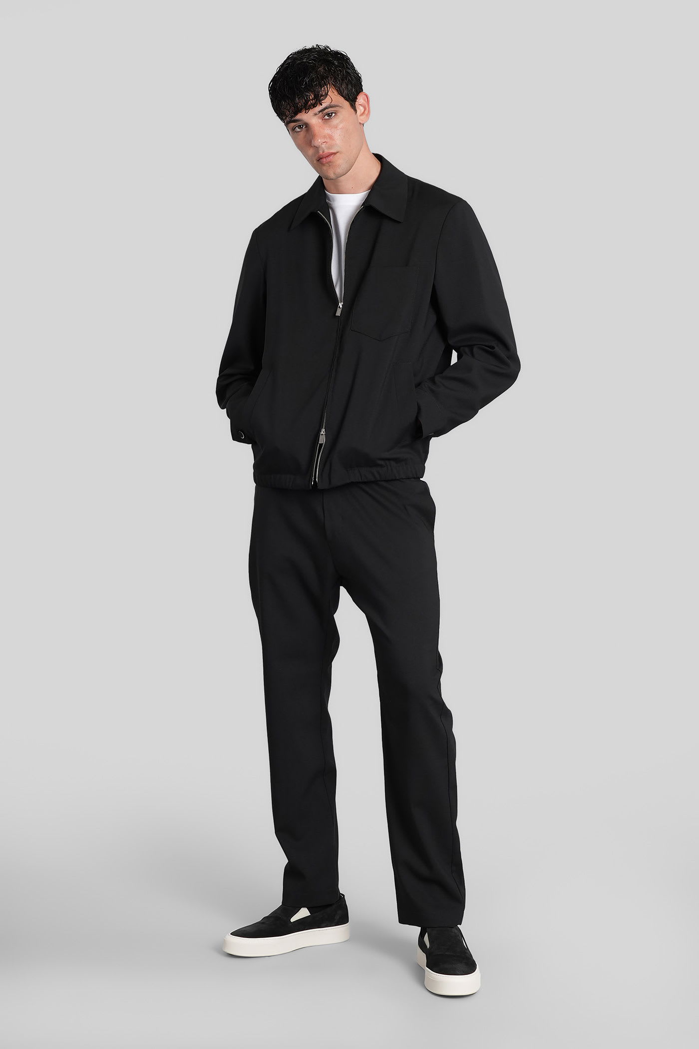 Barena Venezia Zaleto Casual Jacket In Black Wool In Black