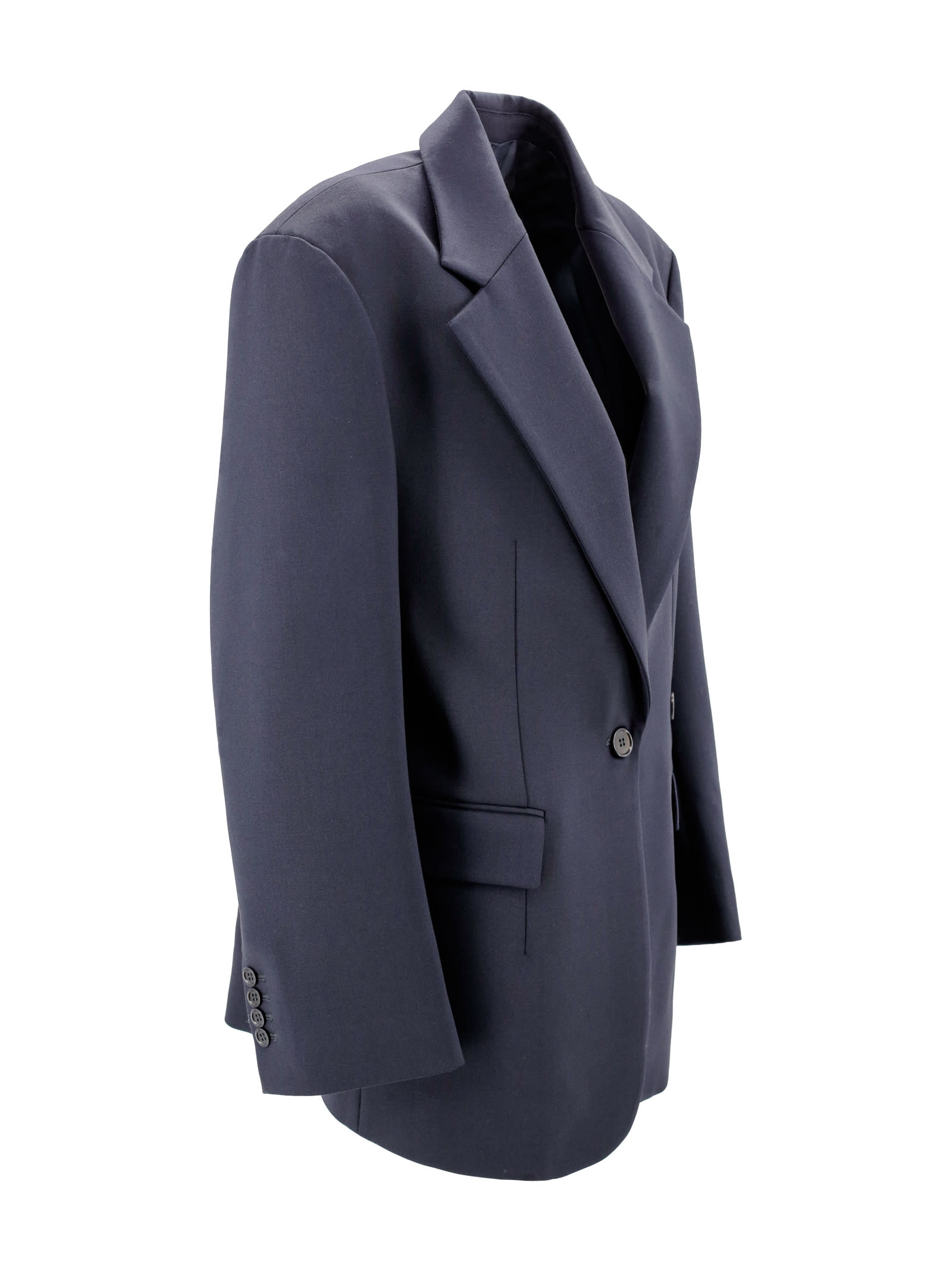 P.a.r.o.s.h Single-breasted Wool Blend Blazer In Blue