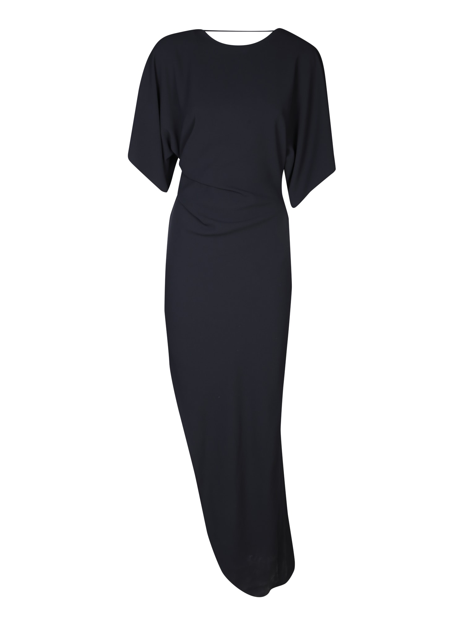 Savita Black Asymmetric Long Dress