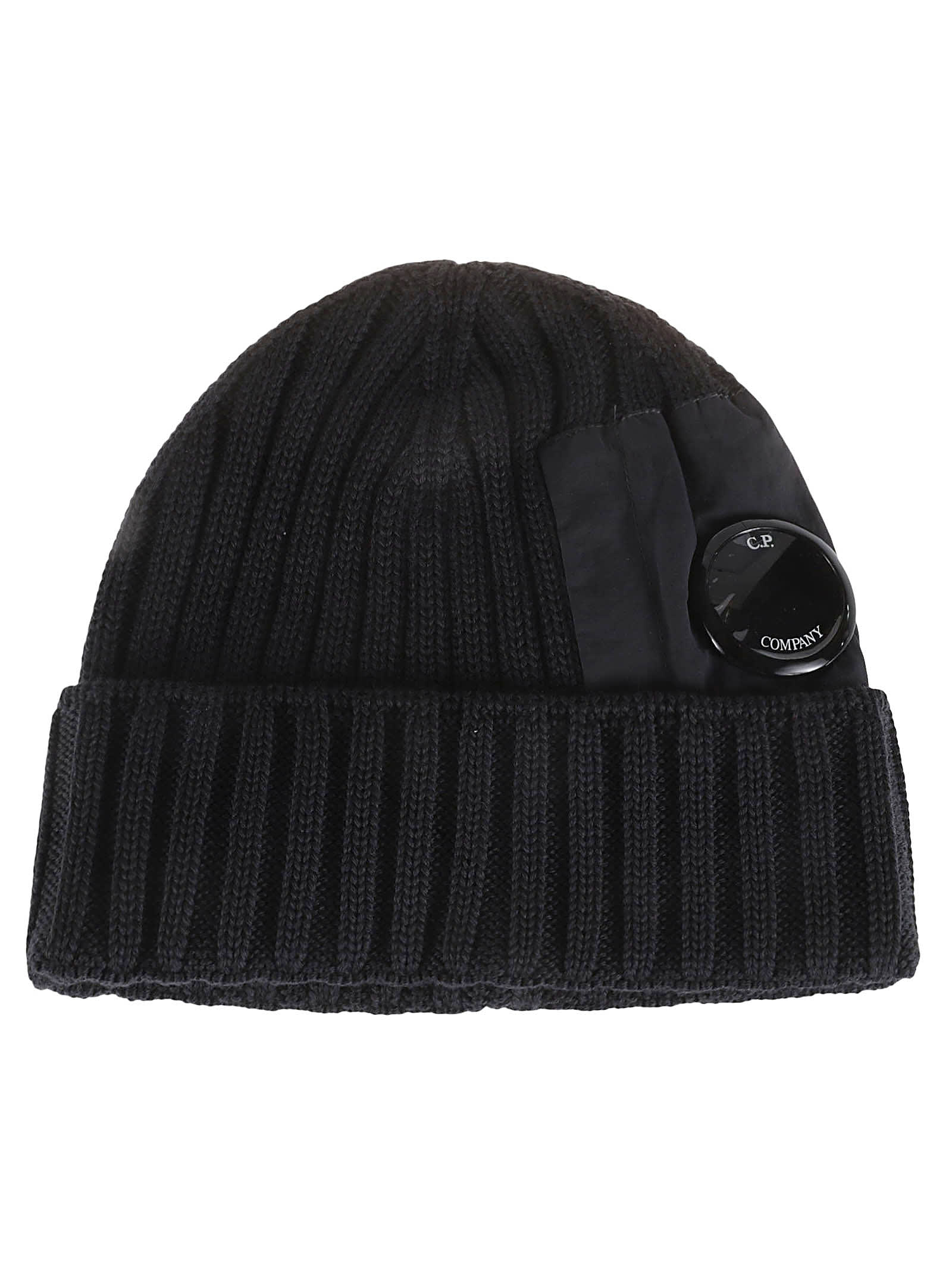 Shop C.p. Company Ribbed Beanie In Anthracite