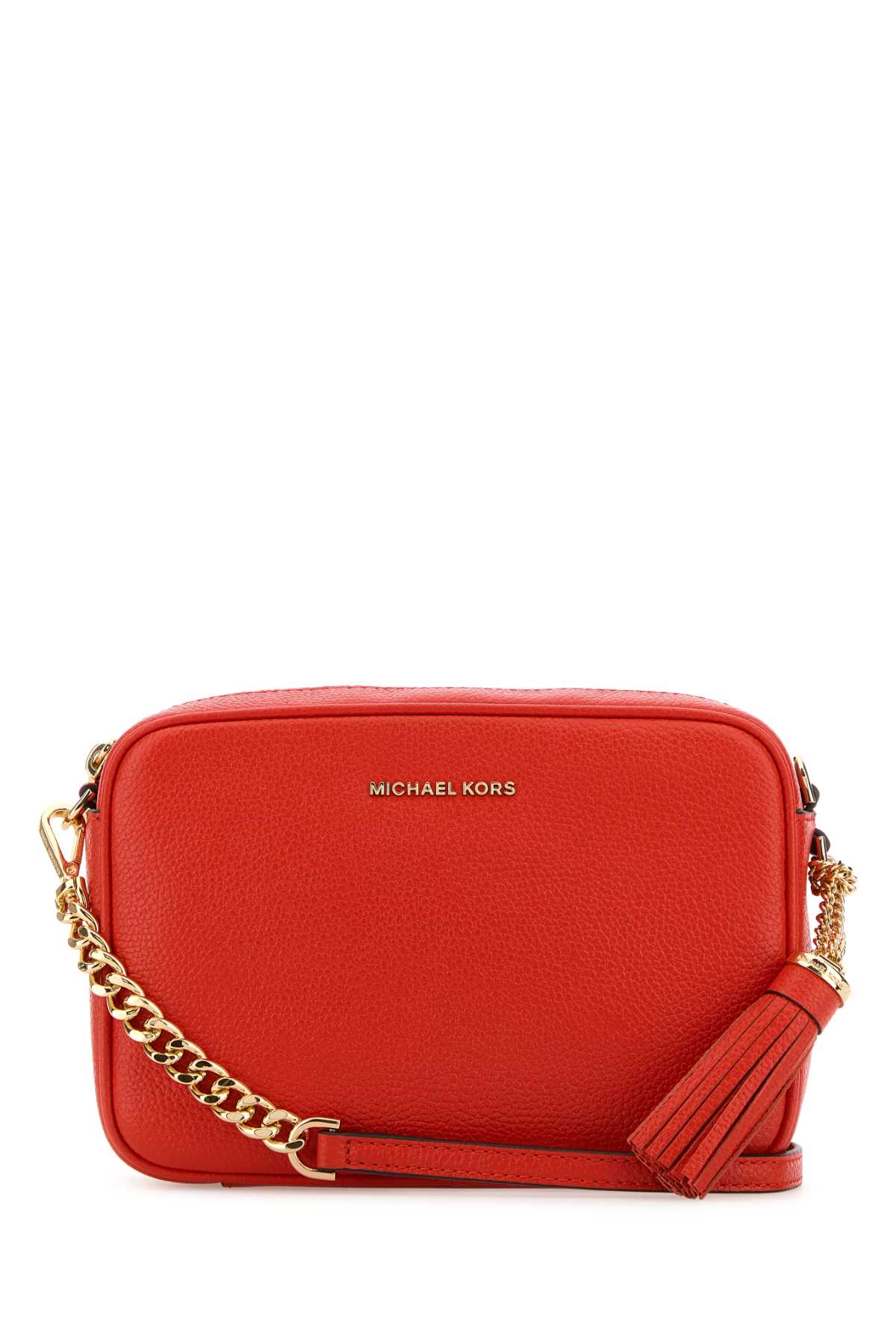 Coral Leather Medium Crossbody Bag