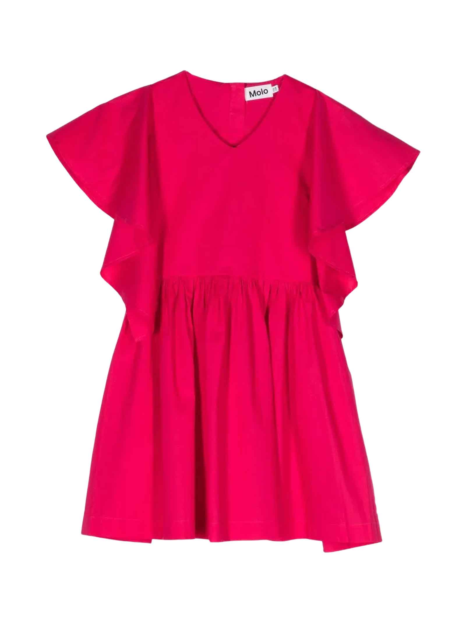 Molo Pink Dress Girl Kids. In Rosa