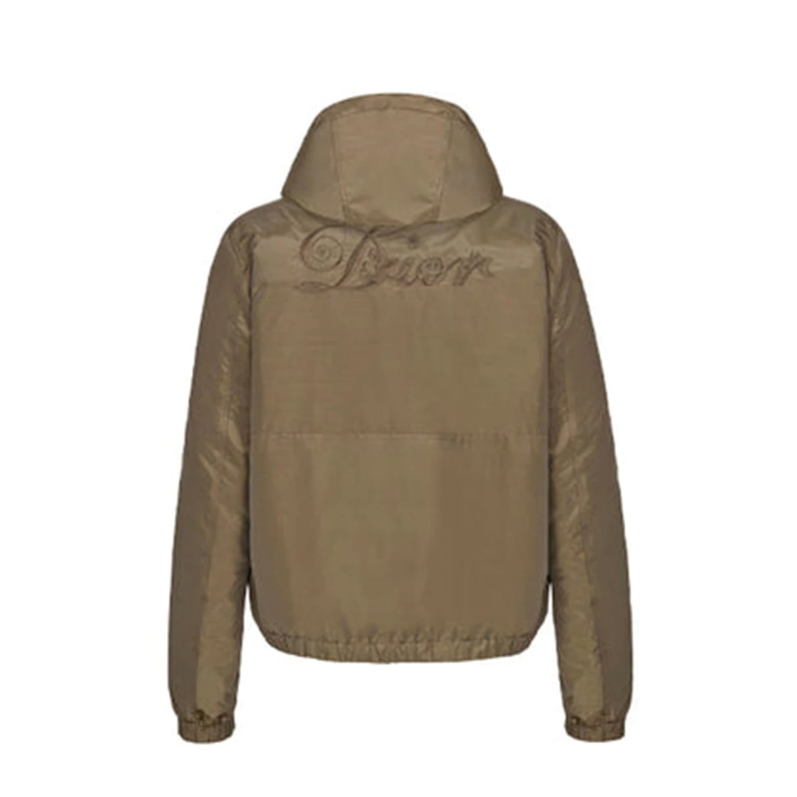 Shop Dior X Kenny Scharf Embroidered Logo Hooded Jacket In Green