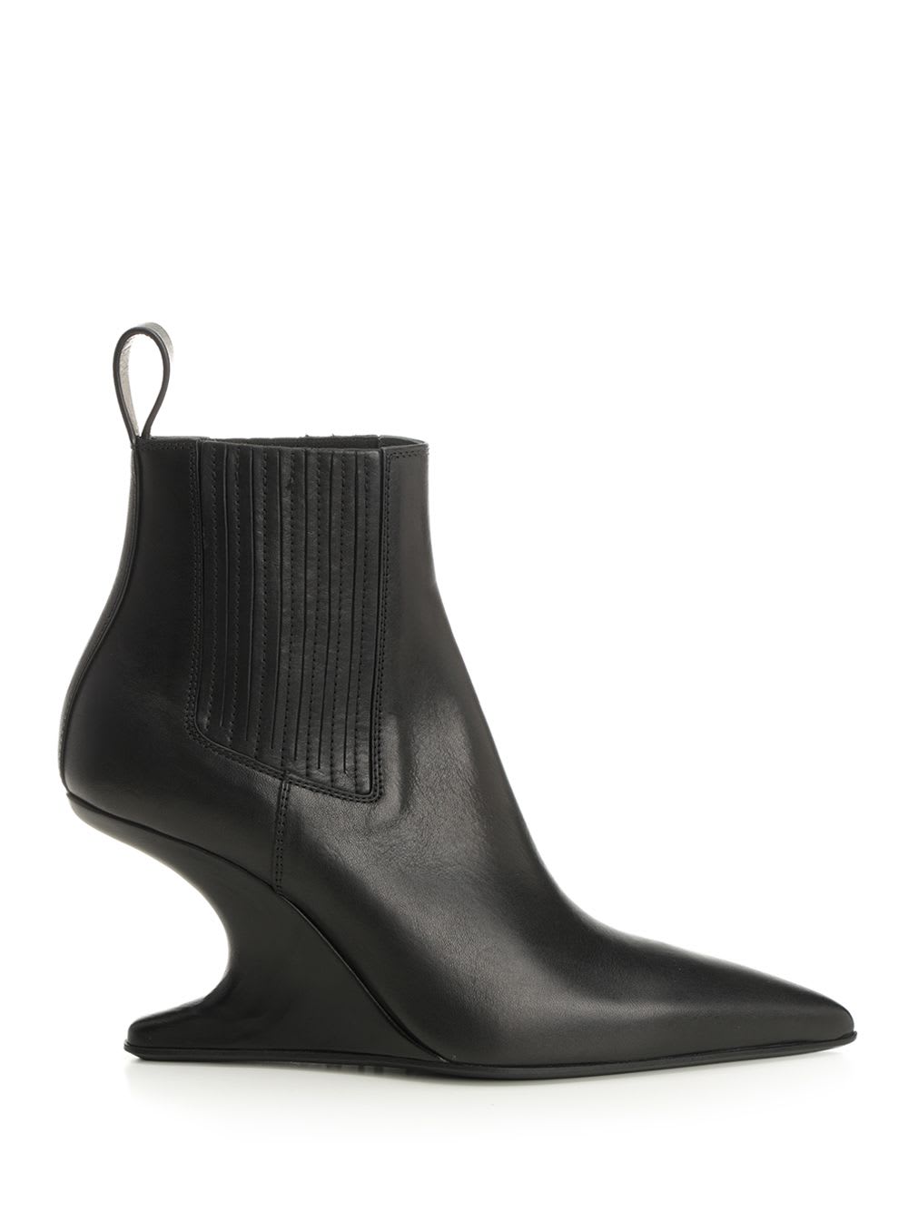 Rick Owens Sharp Ankle Boots In Black