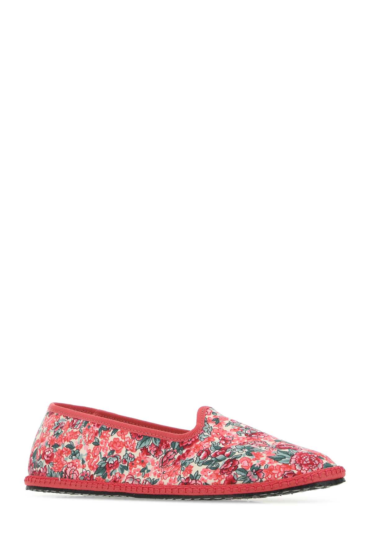 Vibi Venezia Printed Canvas Ballerinas In Multipink