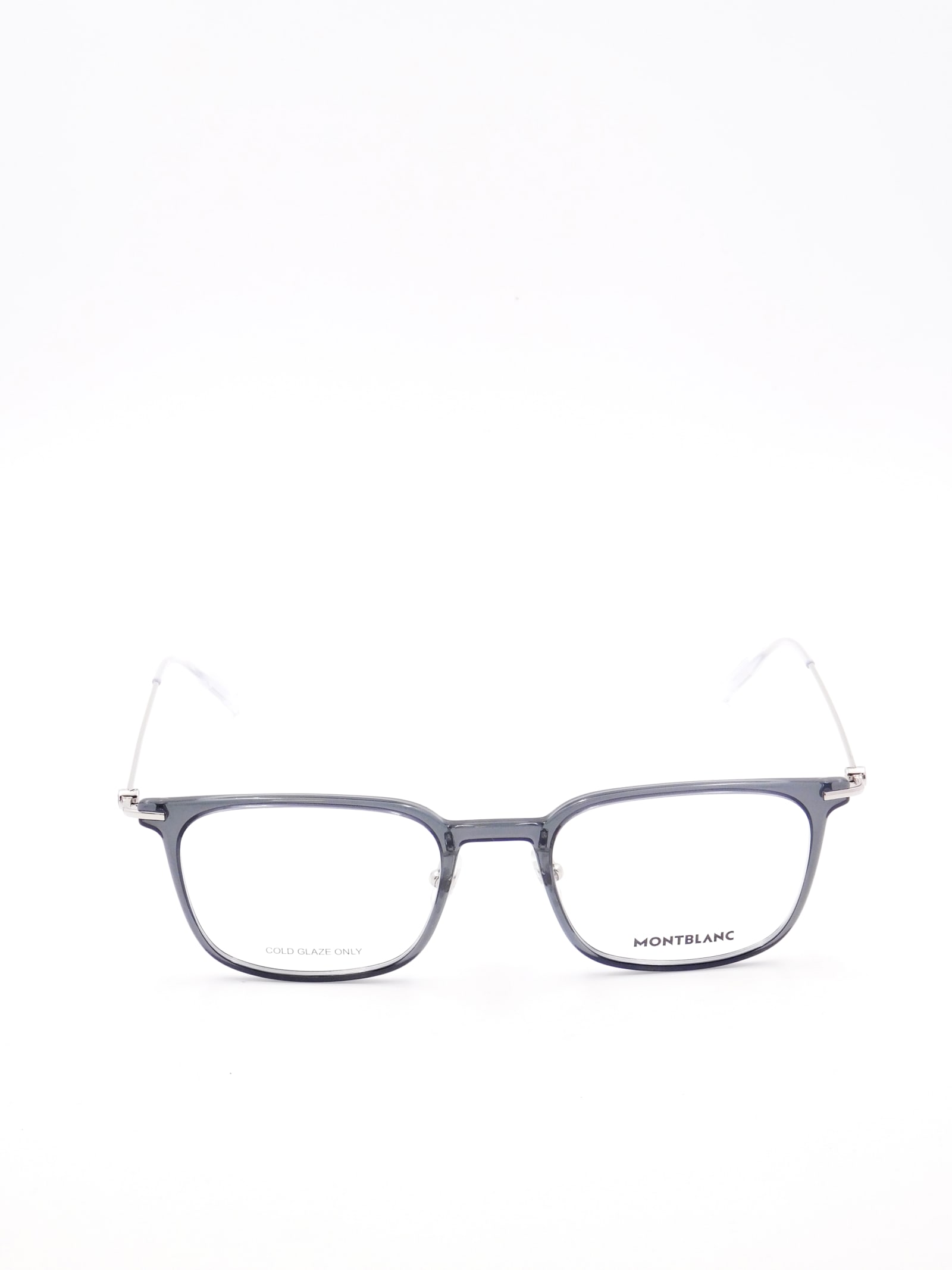 Shop Montblanc Mb0100o Eyewear In Grey Silver Transpare