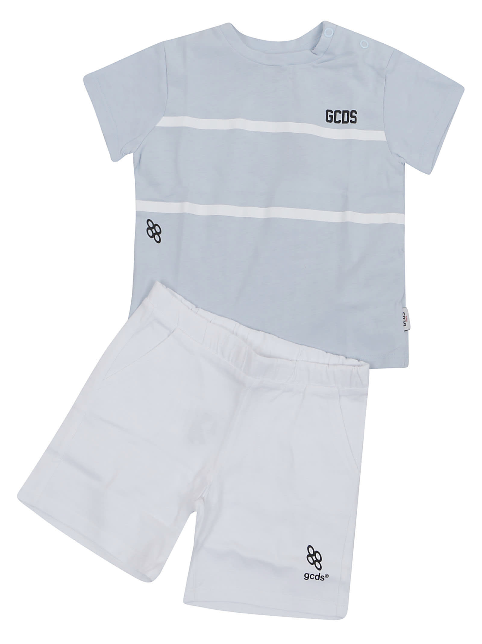 Gcds Mini White / Blue Suit Baby Unisex . In Bianco/blu