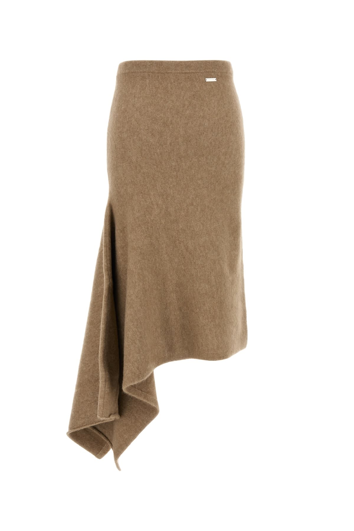 Ferragamo Camel Stretch Alpaca Blend Skirt In Nude