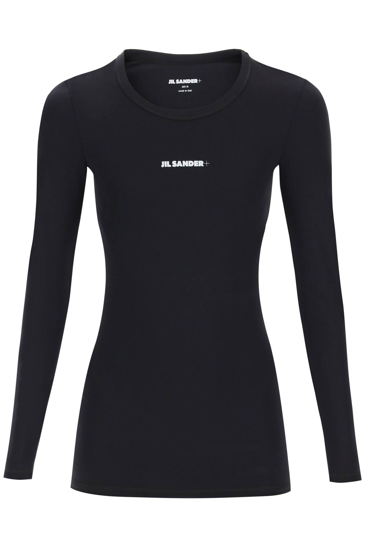 Jil Sander L/s Technical-jersey Top With Logo
