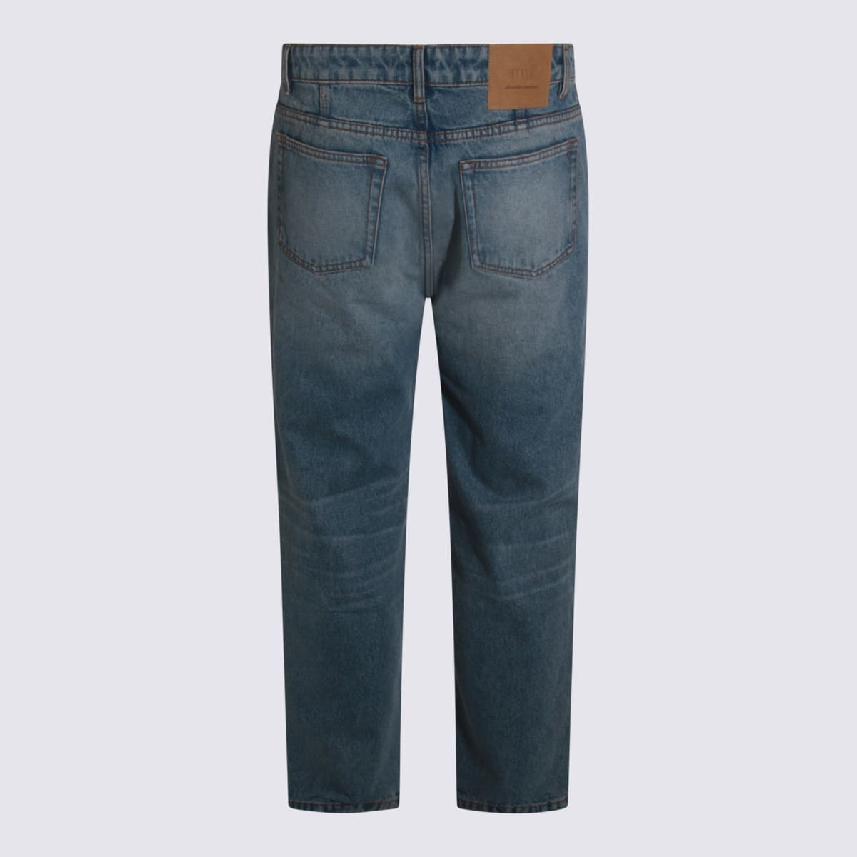 Ami Alexandre Mattiussi Straight-leg Blue Denim Jeans With Classic Fit In Blue