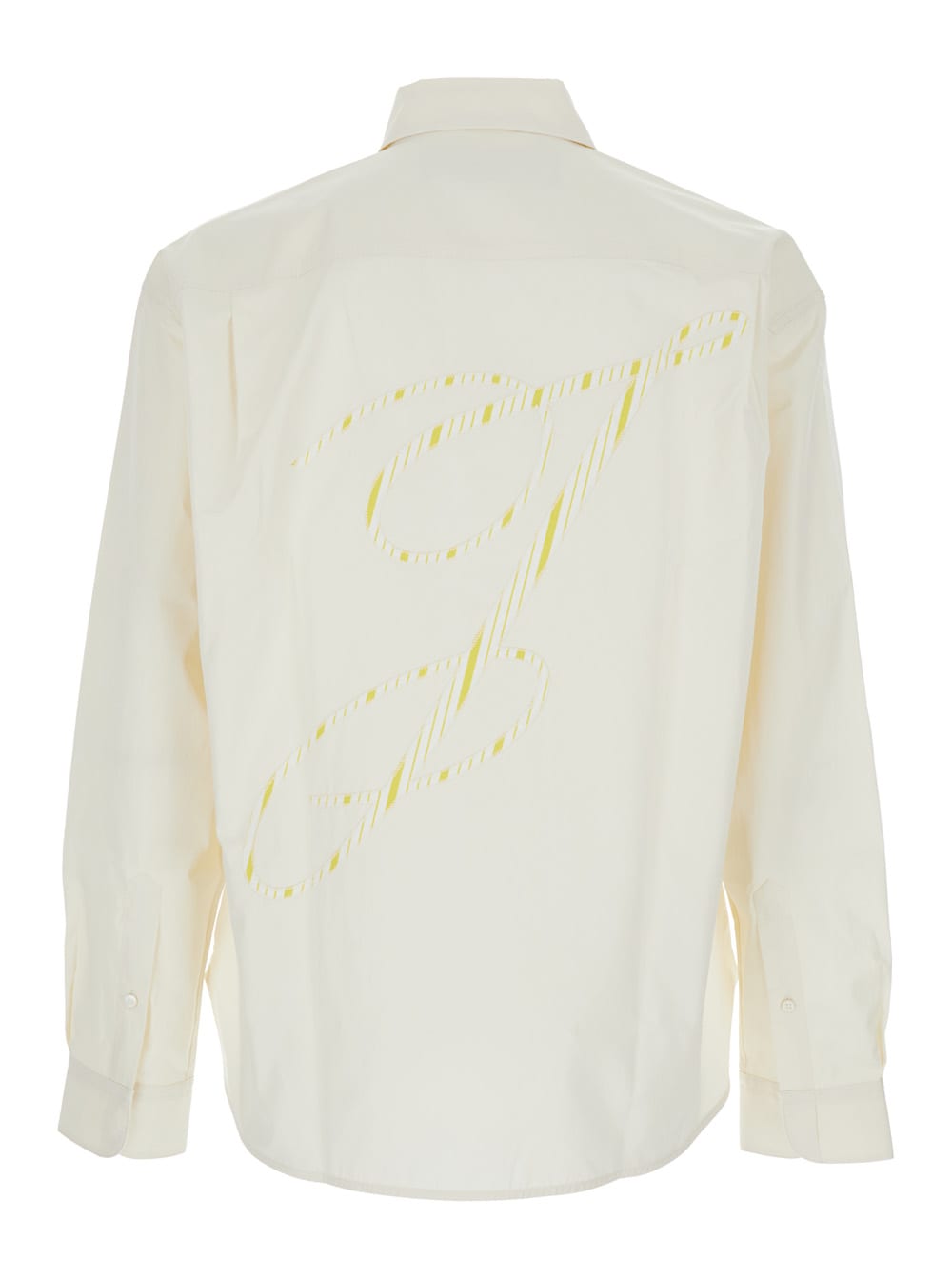 Jacquemus Henri White Shirt With Maxi J Logo On The Back In Cotton Man In Neutral