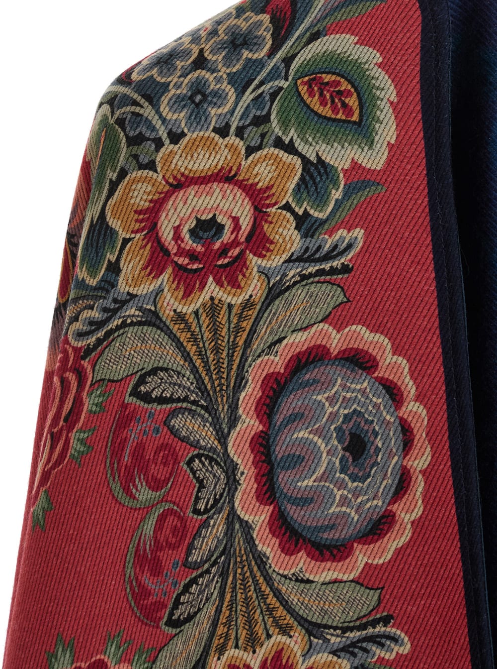Etro Mantella In Misto Lana Floreale. In Multi