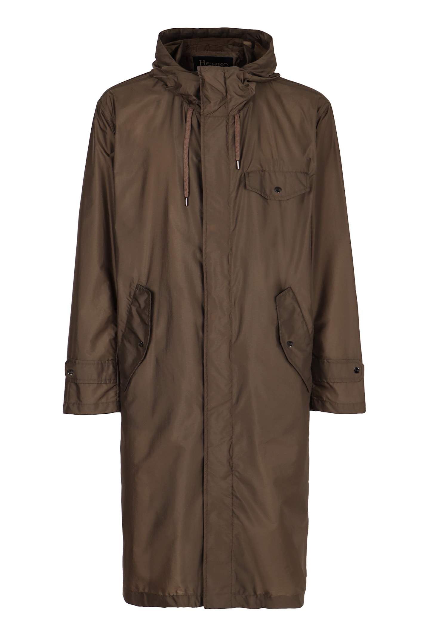 Herno Light-weight Essential Parka In Green
