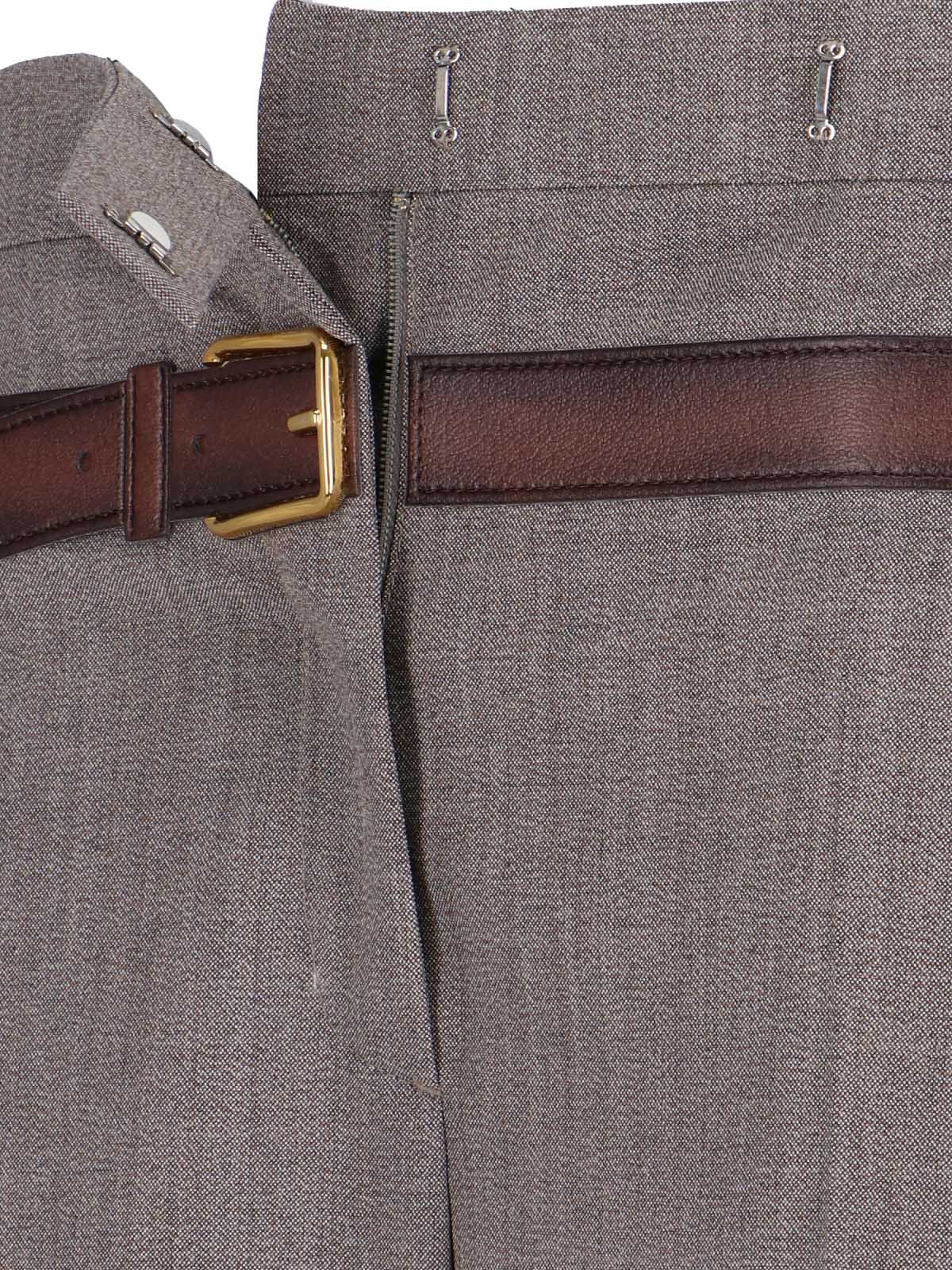 Prada Trompe-l Il Belted Pants In Multi