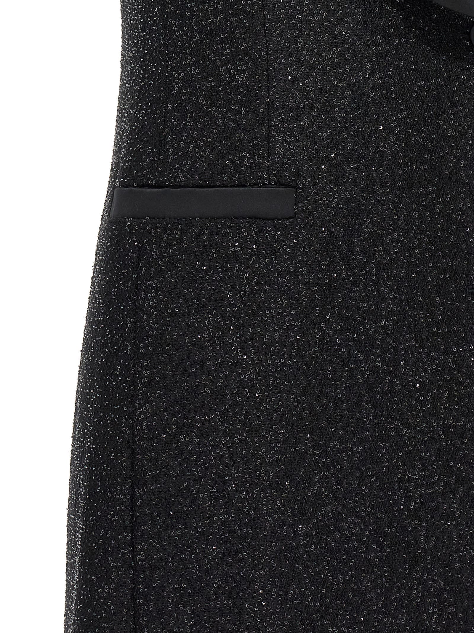Max Mara "eiffel Piano" Dress In Black