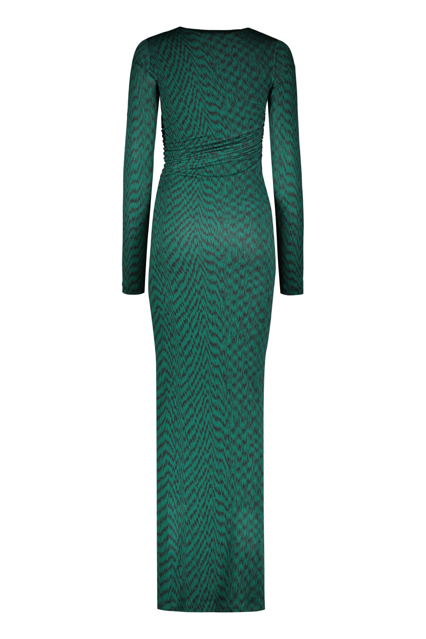 Shop Missoni Printed Maxi Dress In Green