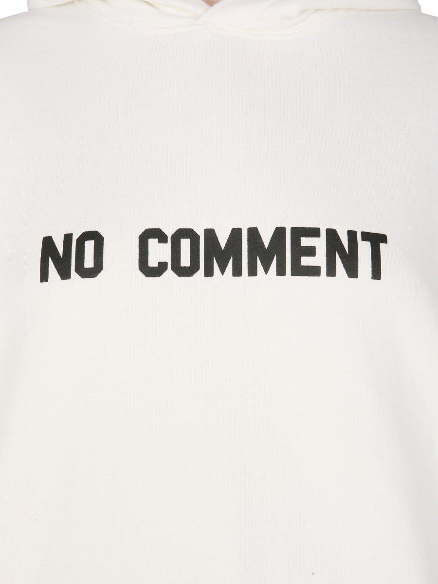 Shop Balenciaga Slogan Printed Hoodie In White