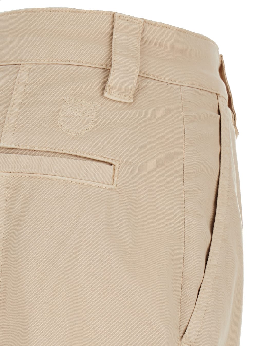 Shop Pinko Beige Cargo Pants With Multiple Pockets In Cotton Woman In Pink