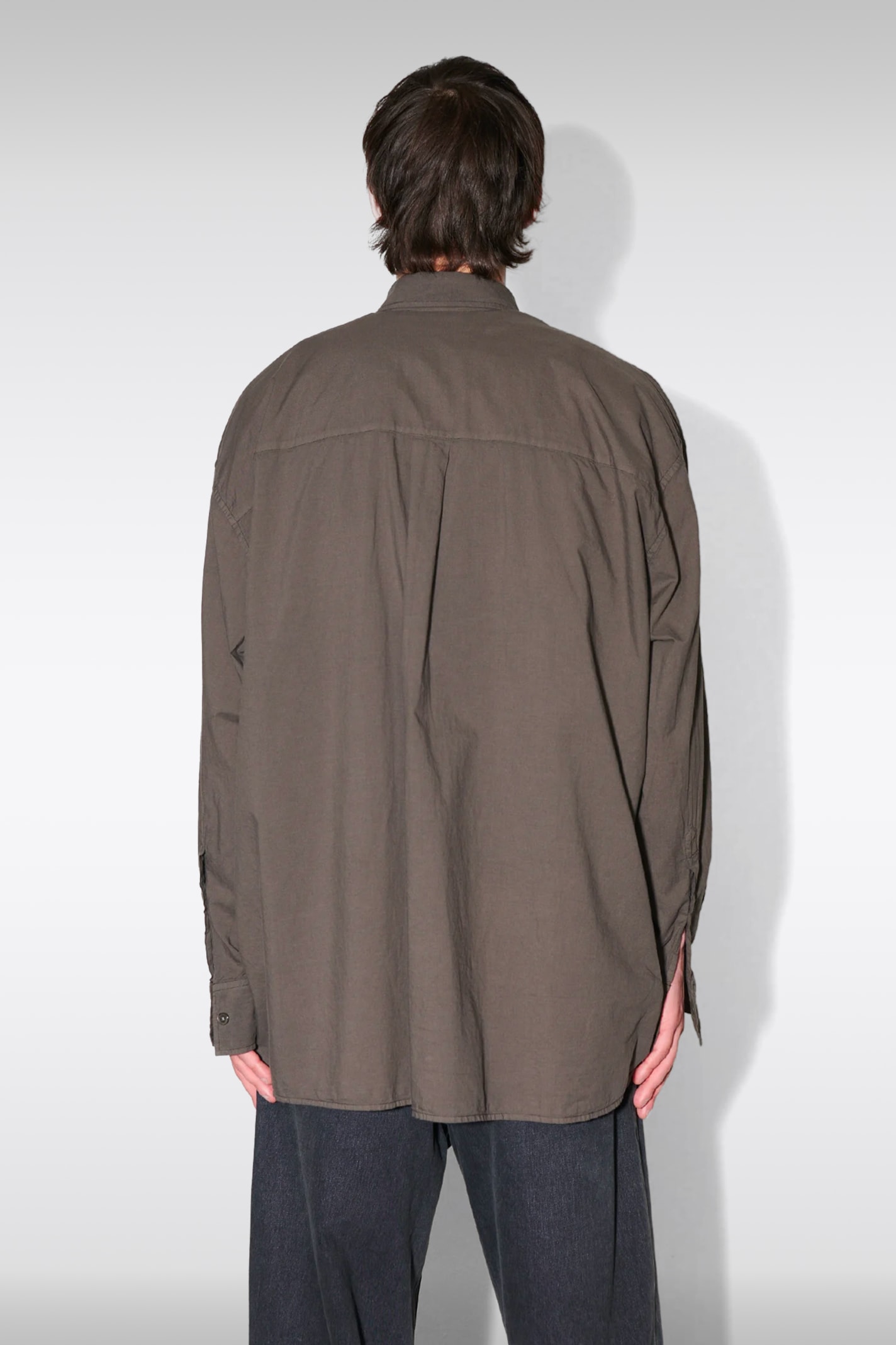 Shop Our Legacy Borrowed Bd Shirt Faded Brown Lightweight Cotton Shirt With Long Sleeves - Borrowed Bd Shirt In Marrone