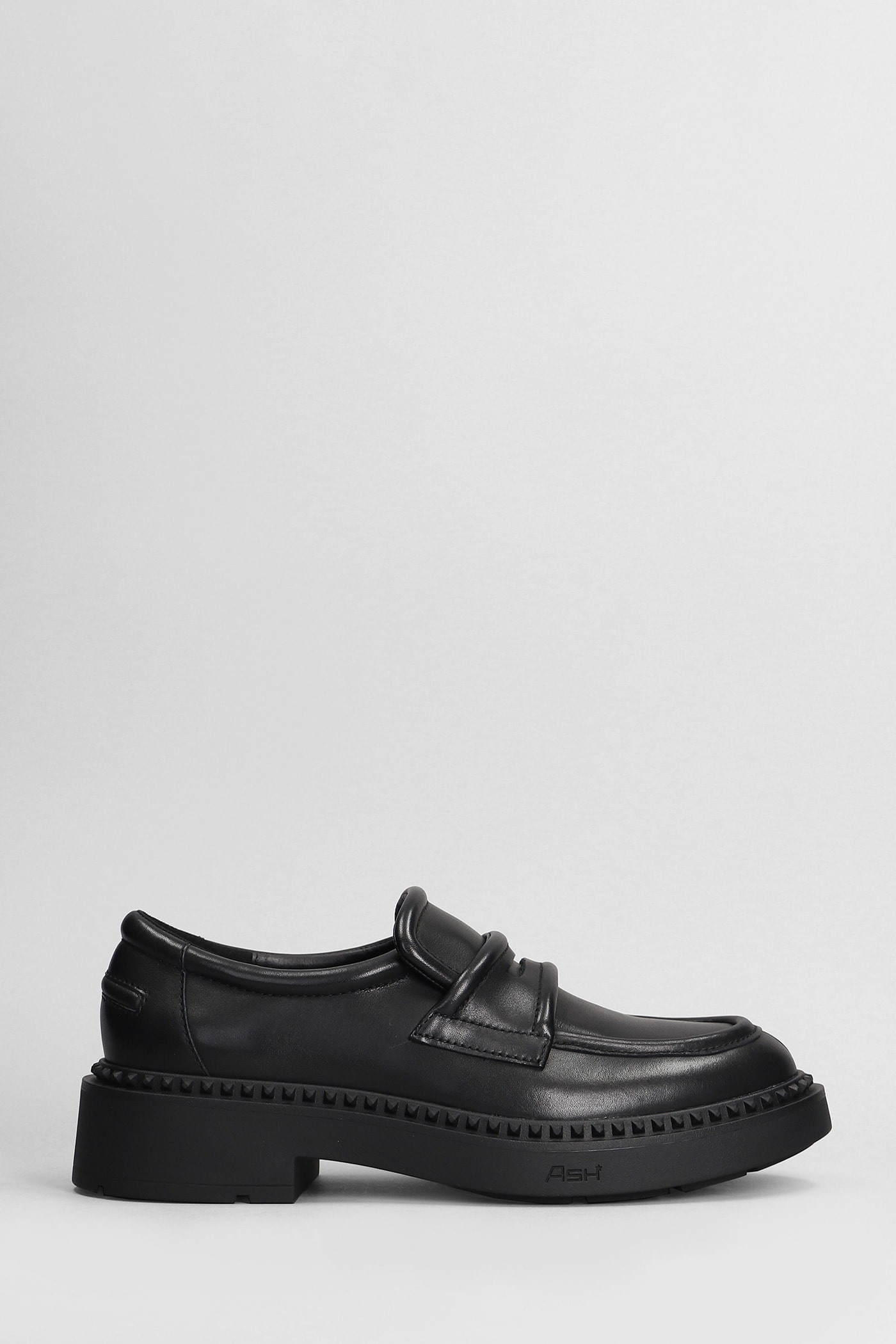 Shop Ash Miracle Loafers In Black Leather