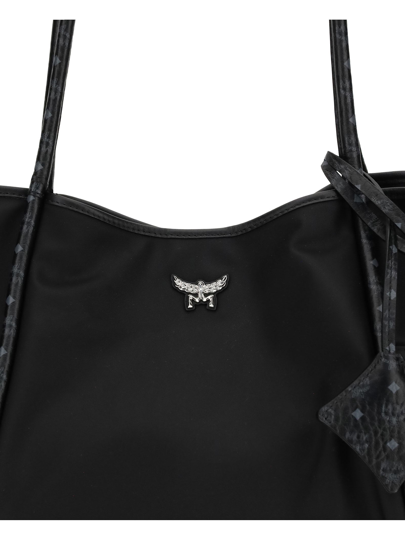 Mcm Aren Fbr Shopper Xlrg Bk In Black