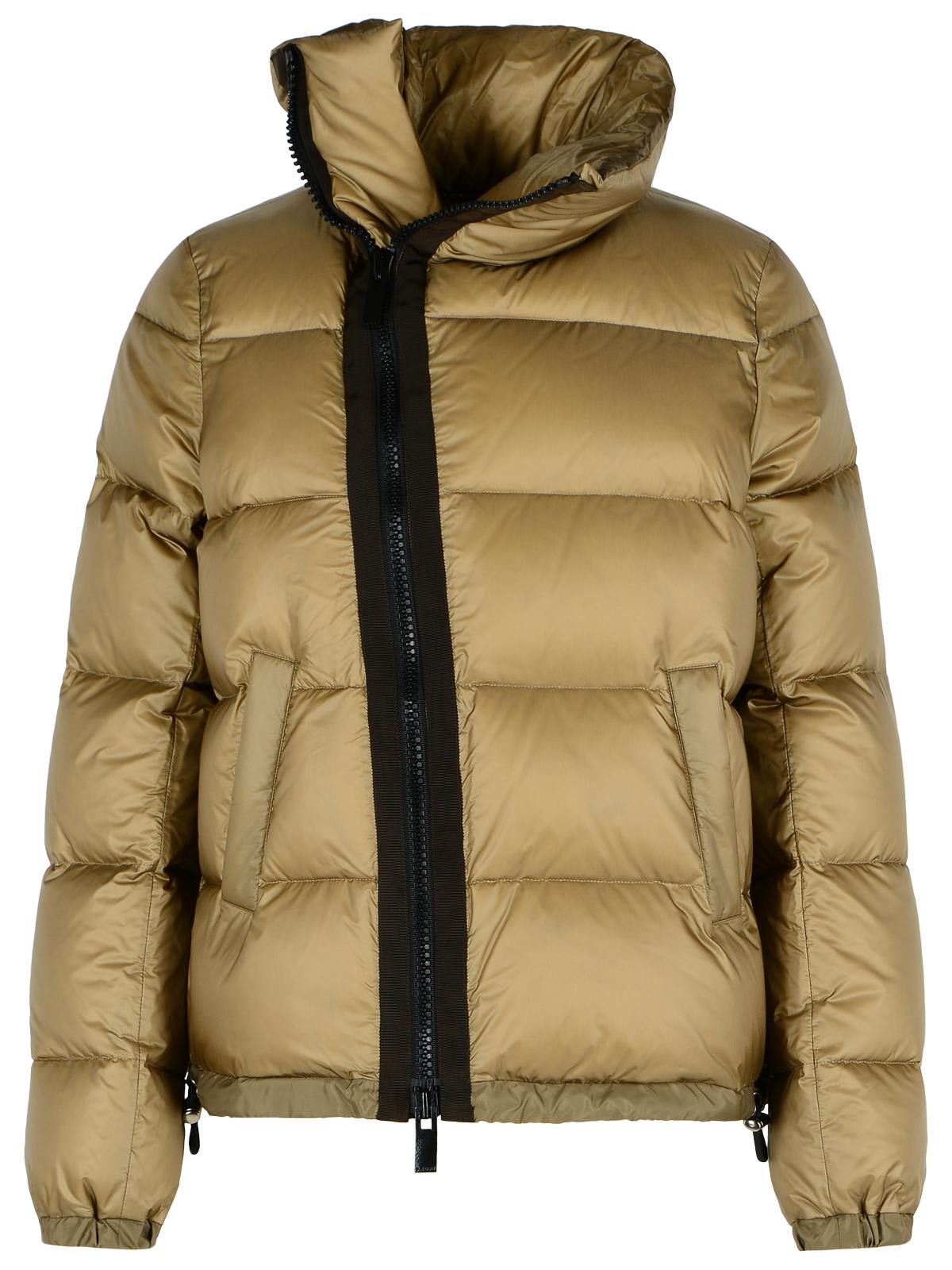 Sacai Quilted High Collar Down Jacket With Elastic Cuffs In Nude