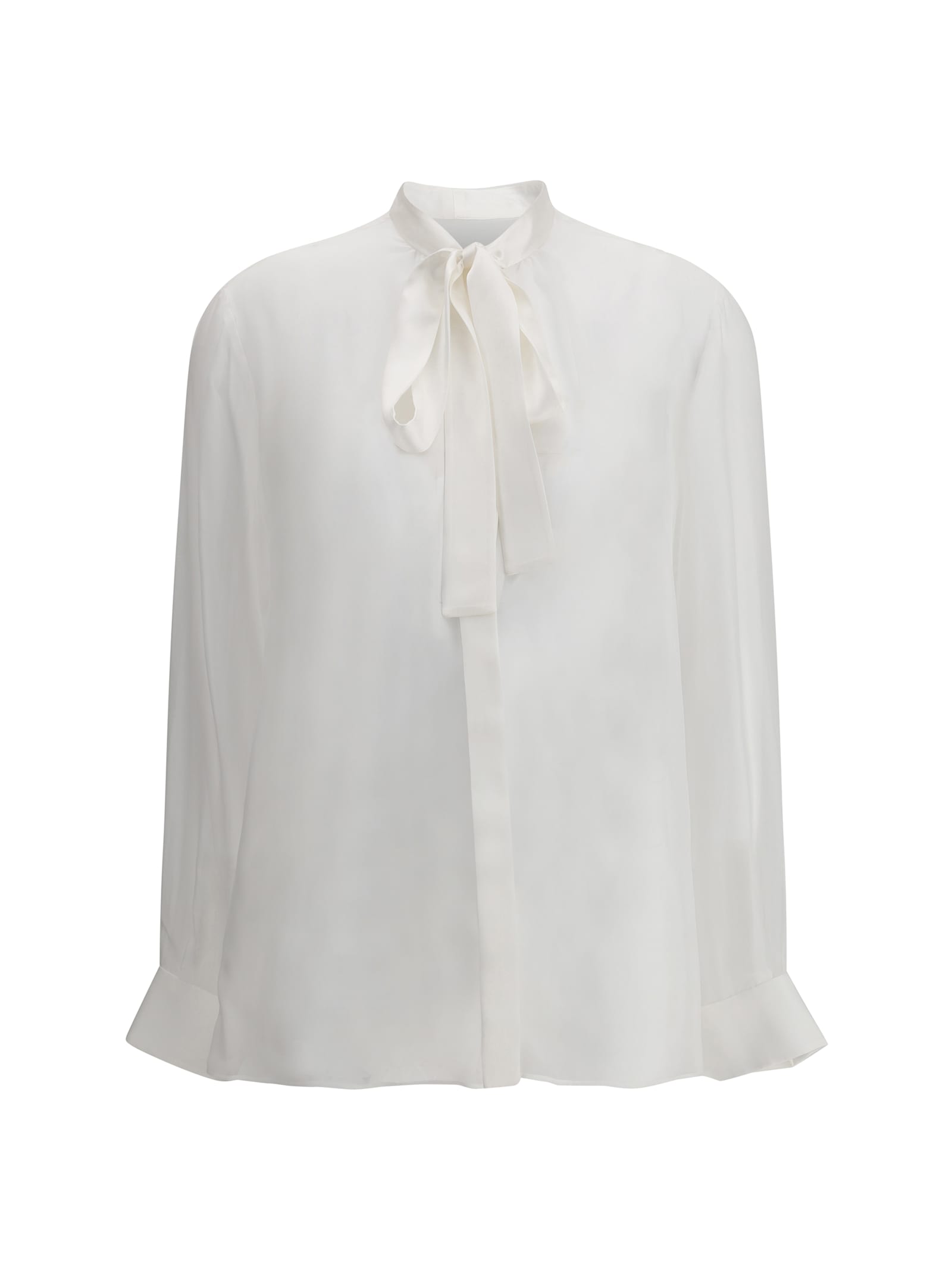 Dolce & Gabbana White Silk Shirt In White