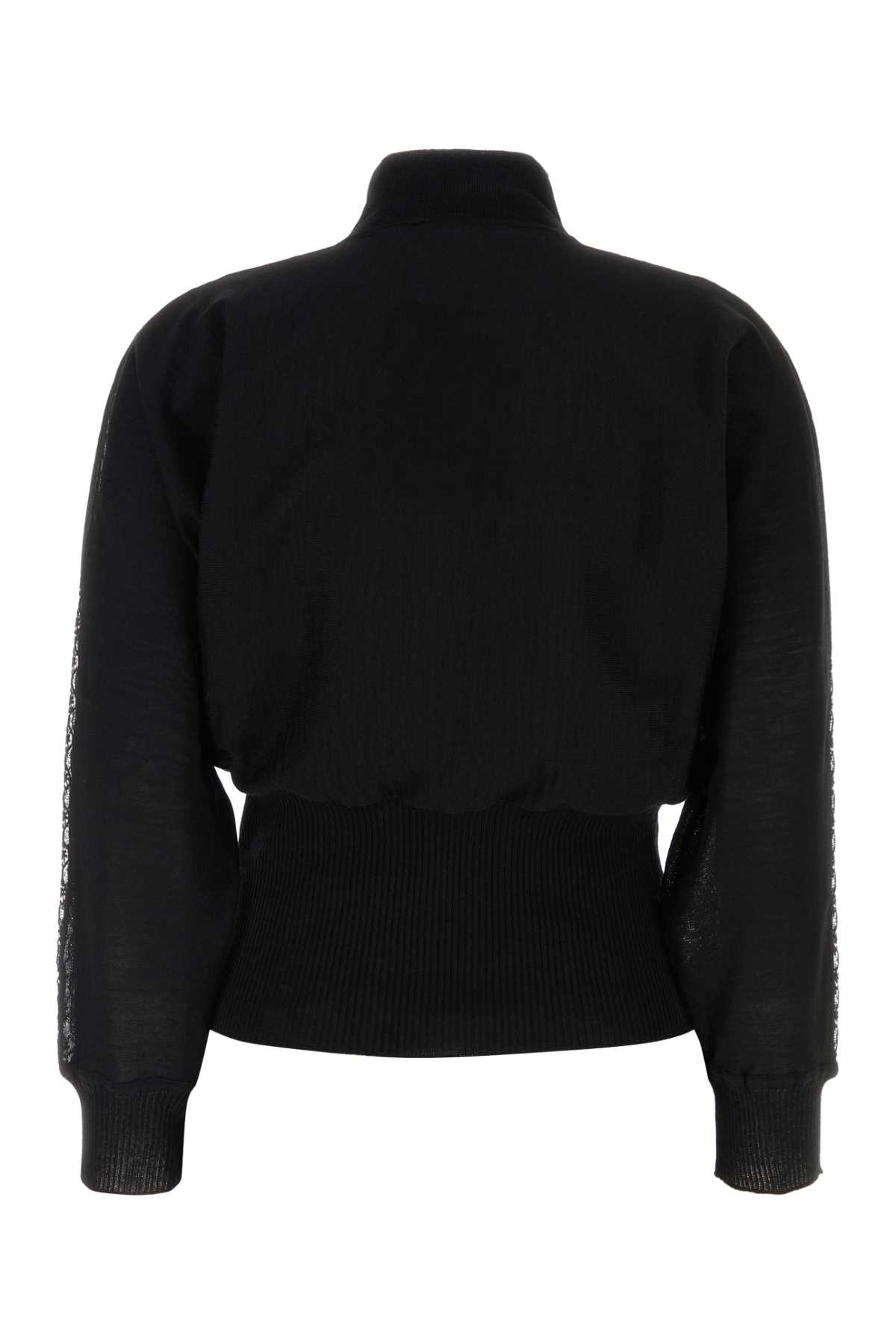 Max Mara Studio Black Wool Arda Sweater In Black