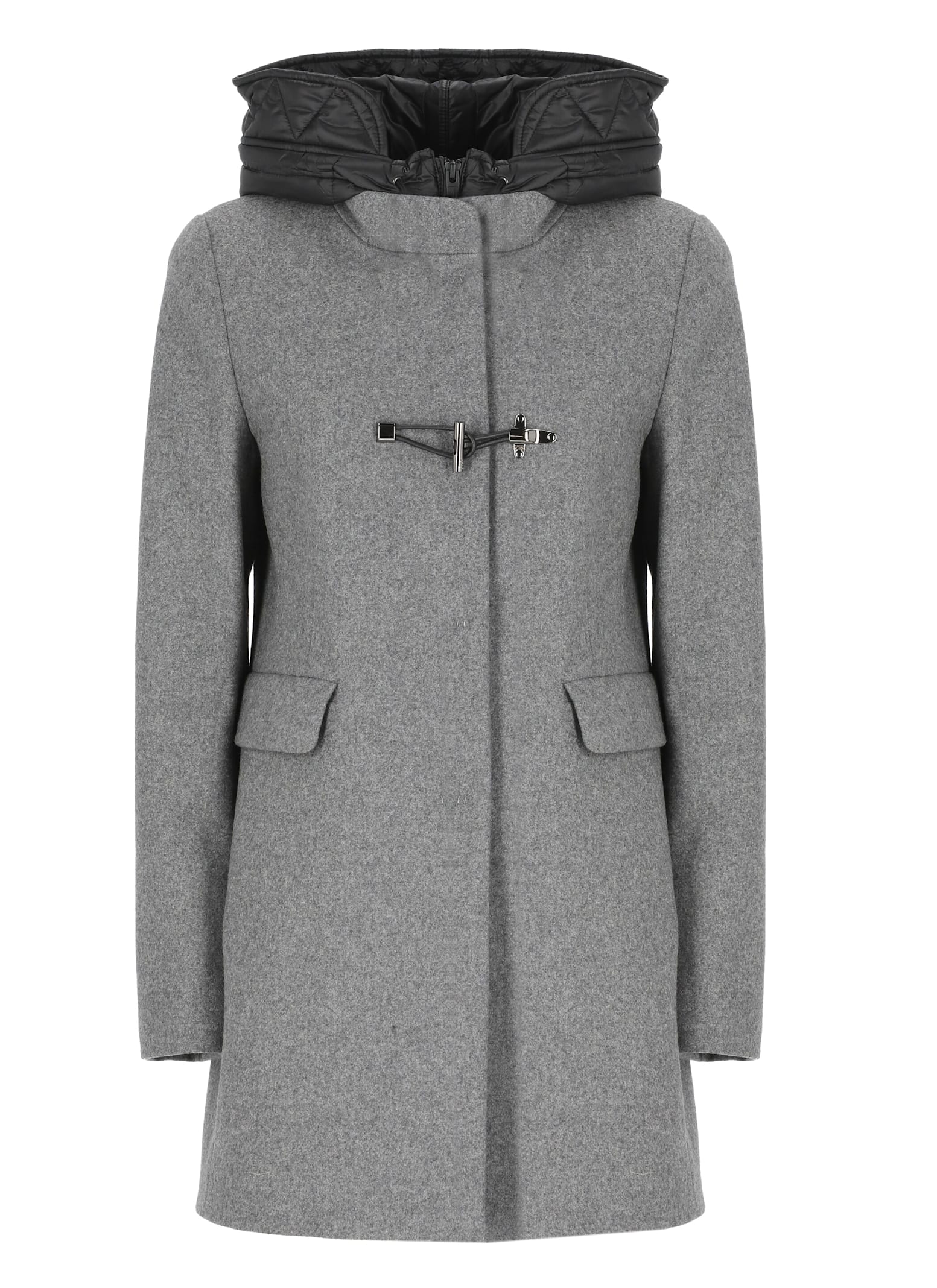 Shop Fay Toggle Coat In Grey