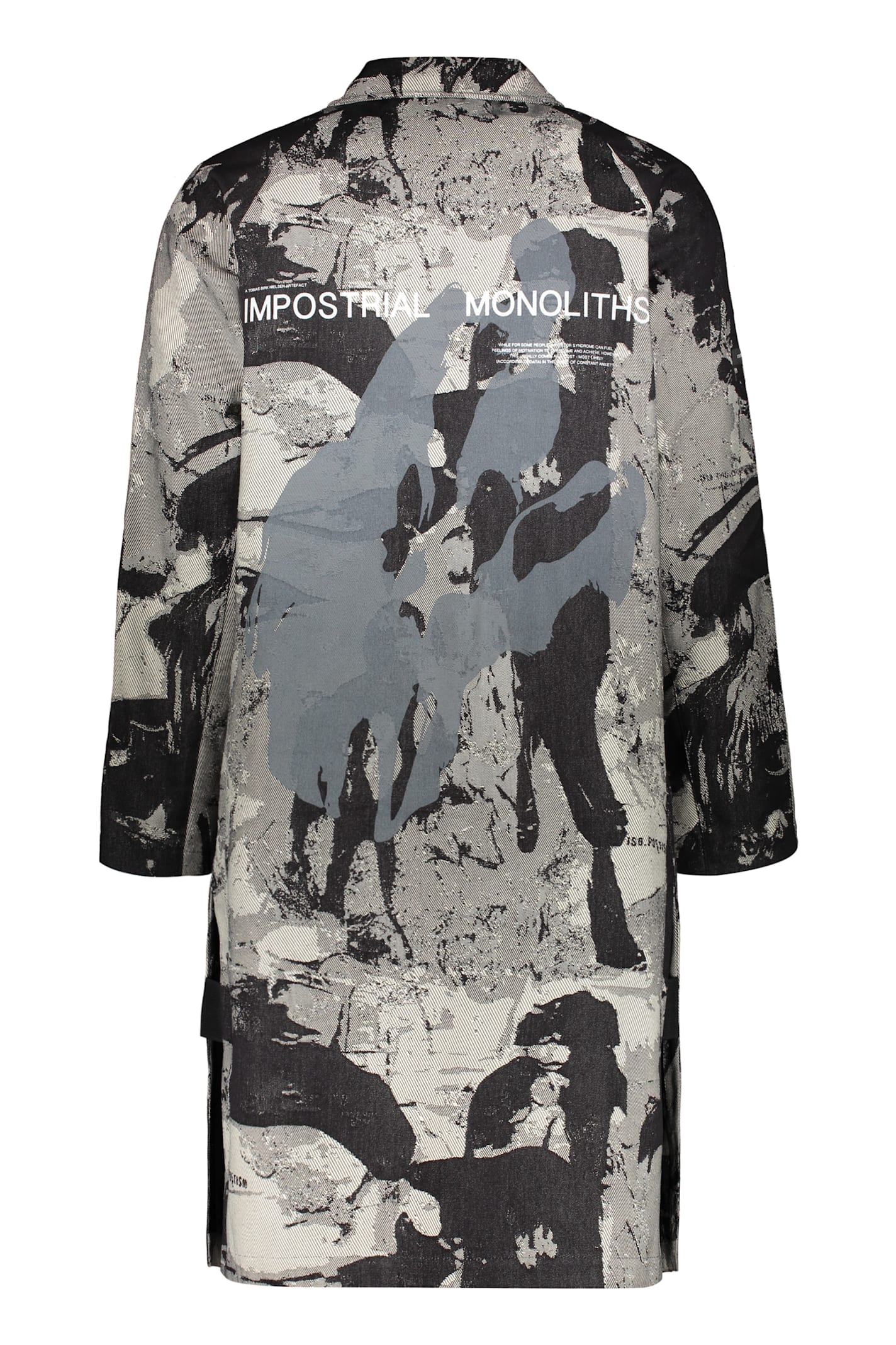 Iso.poetism Cotton Trench Coat In Black