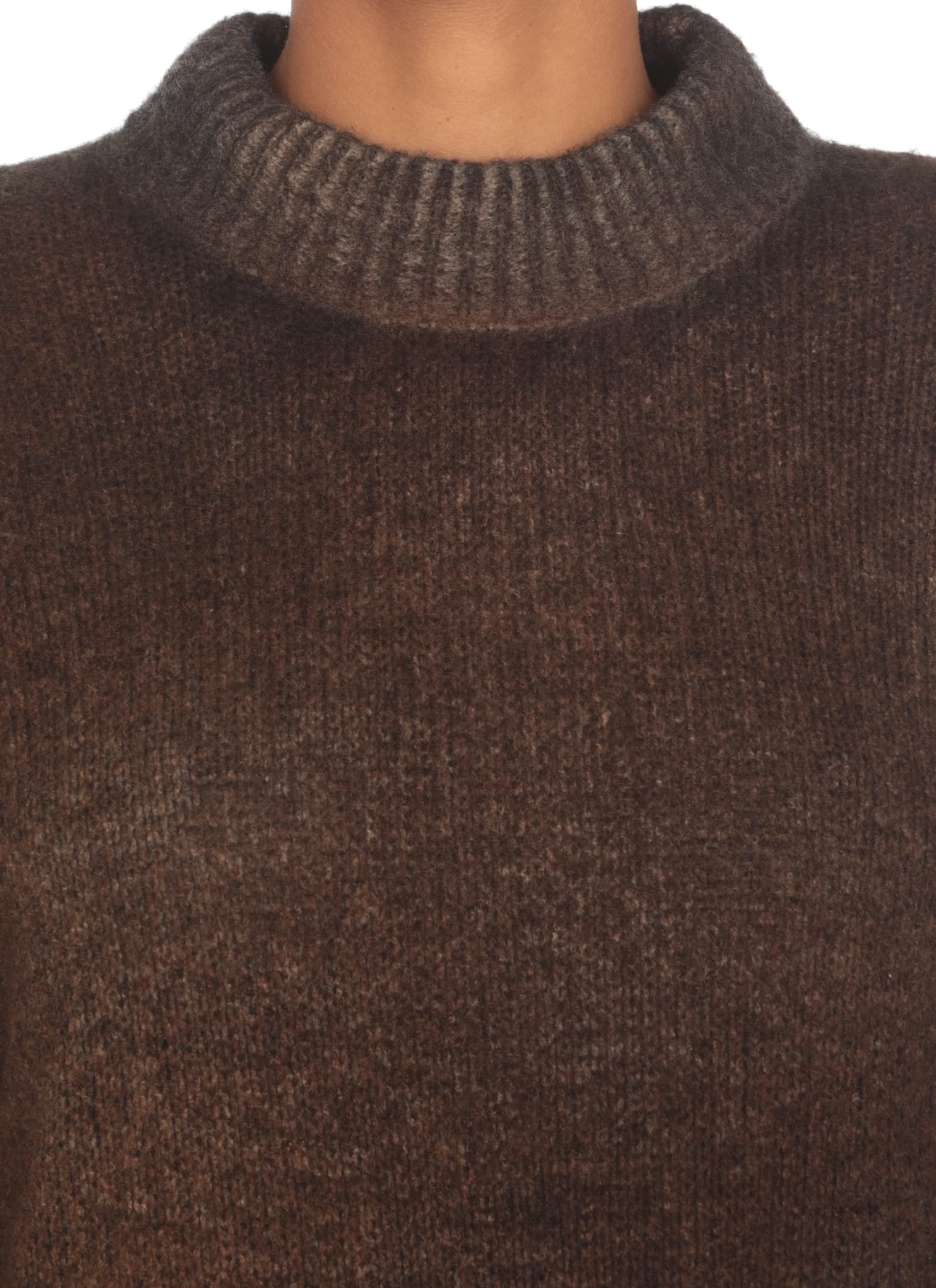 Shop Avant Toi Cashmere And Silk Sweater In Brown