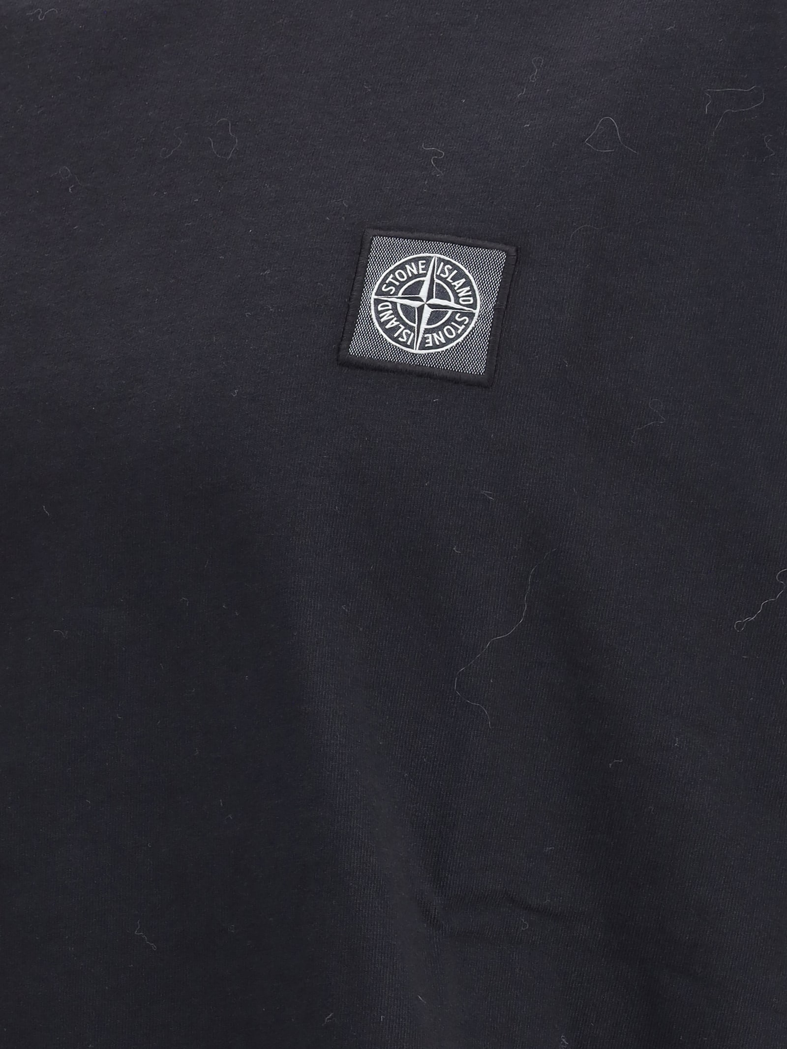 Stone Island Compass Patch Cotton Jersey T-shirt Clothing In Black