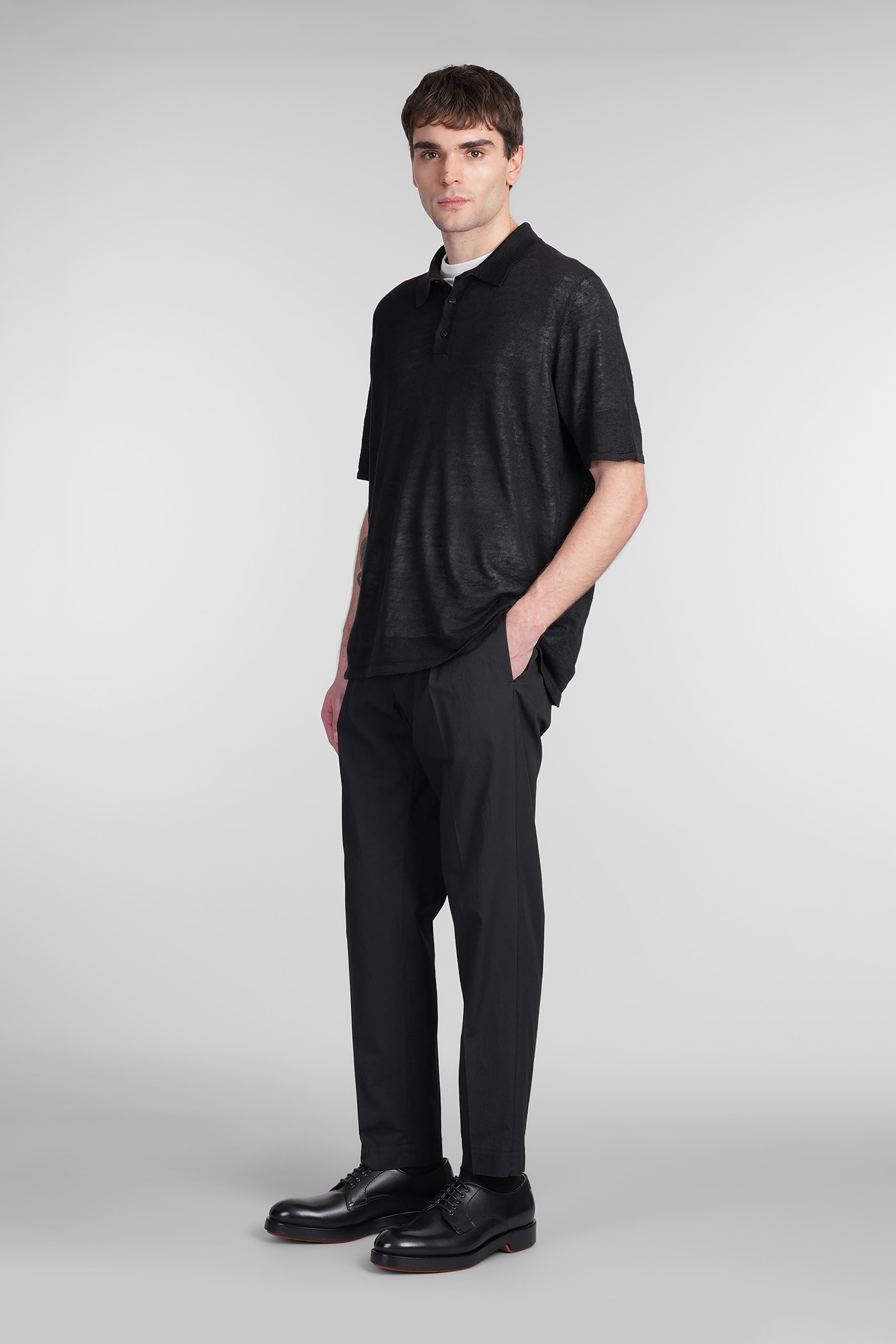 Santaniello Irno Evo Pants In Black Cotton In Black
