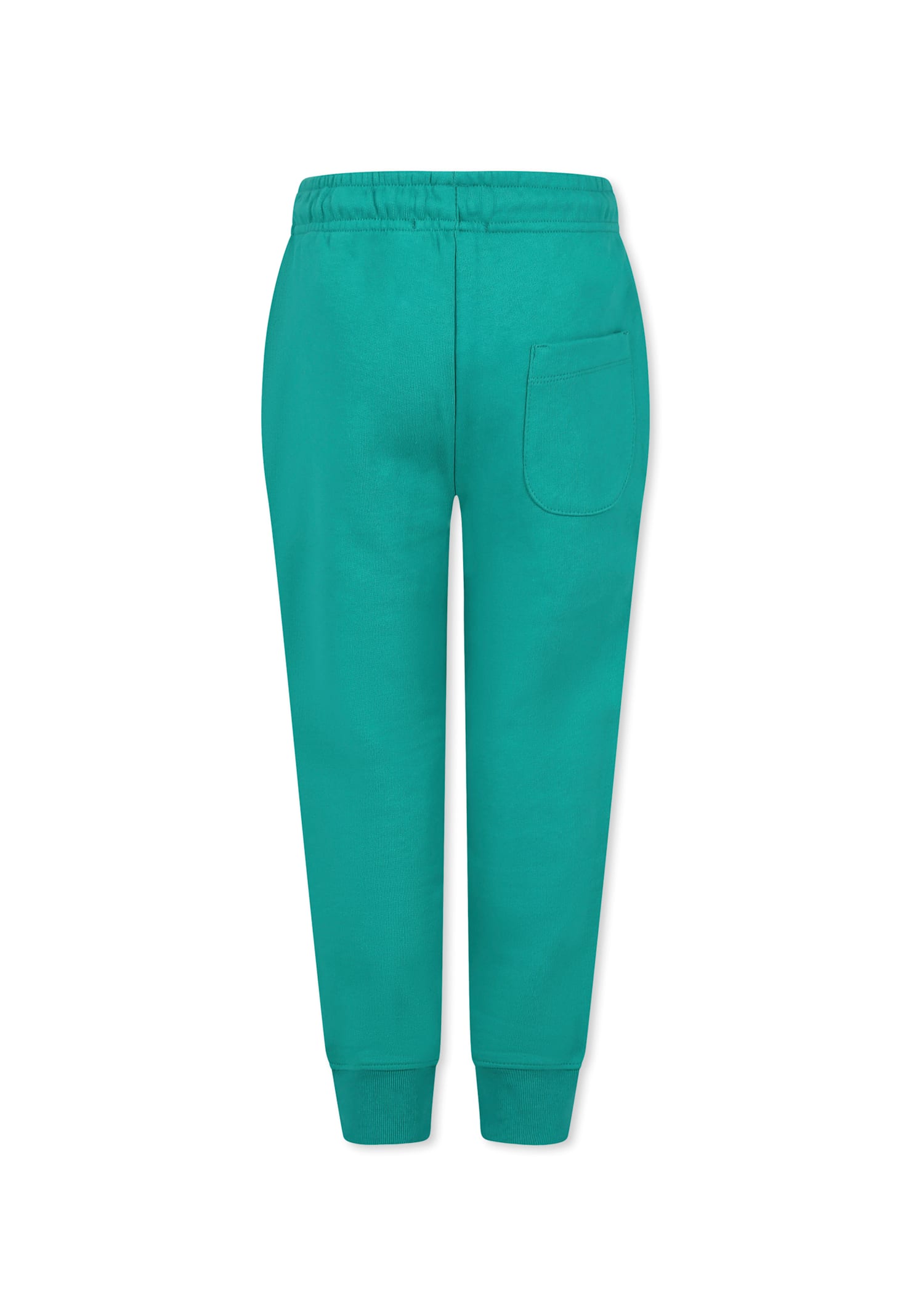 Msgm Green Trousers For Girl With Logo In Green