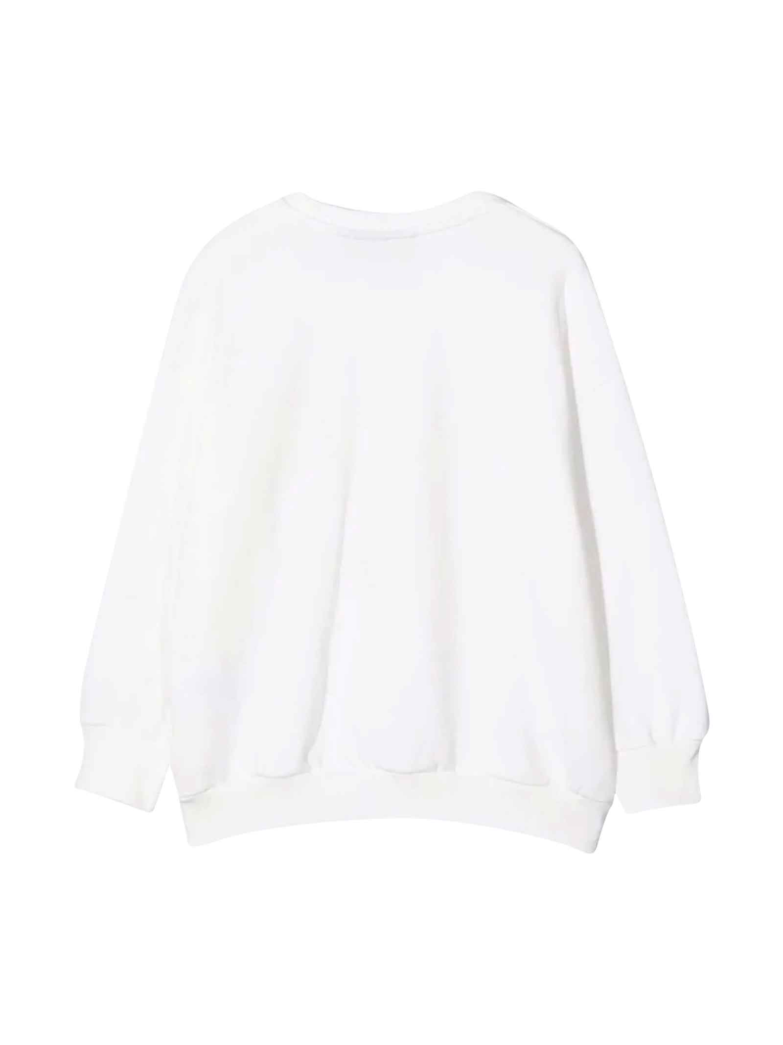 Mini Rodini Slogan-print Cotton Sweatshirt In Bianco