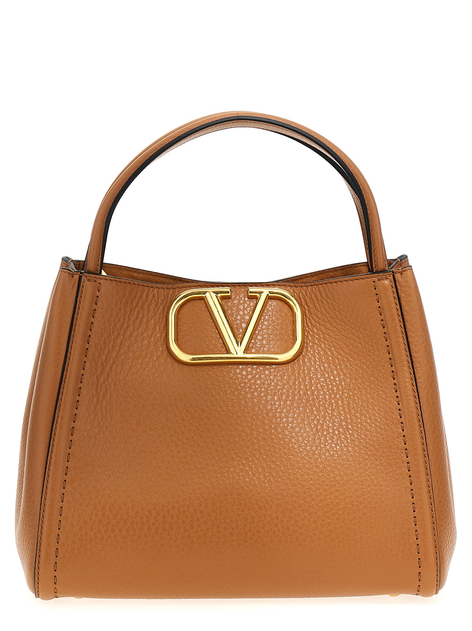 Valentino Garavani Vlogo Signature Handbag In Beige