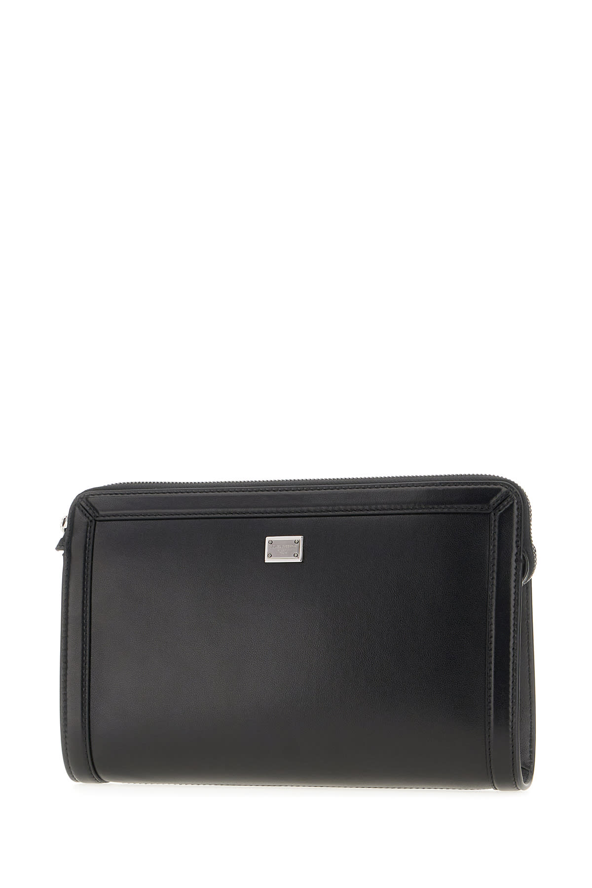 Shop Dolce & Gabbana Black Leather Clutch In Nero