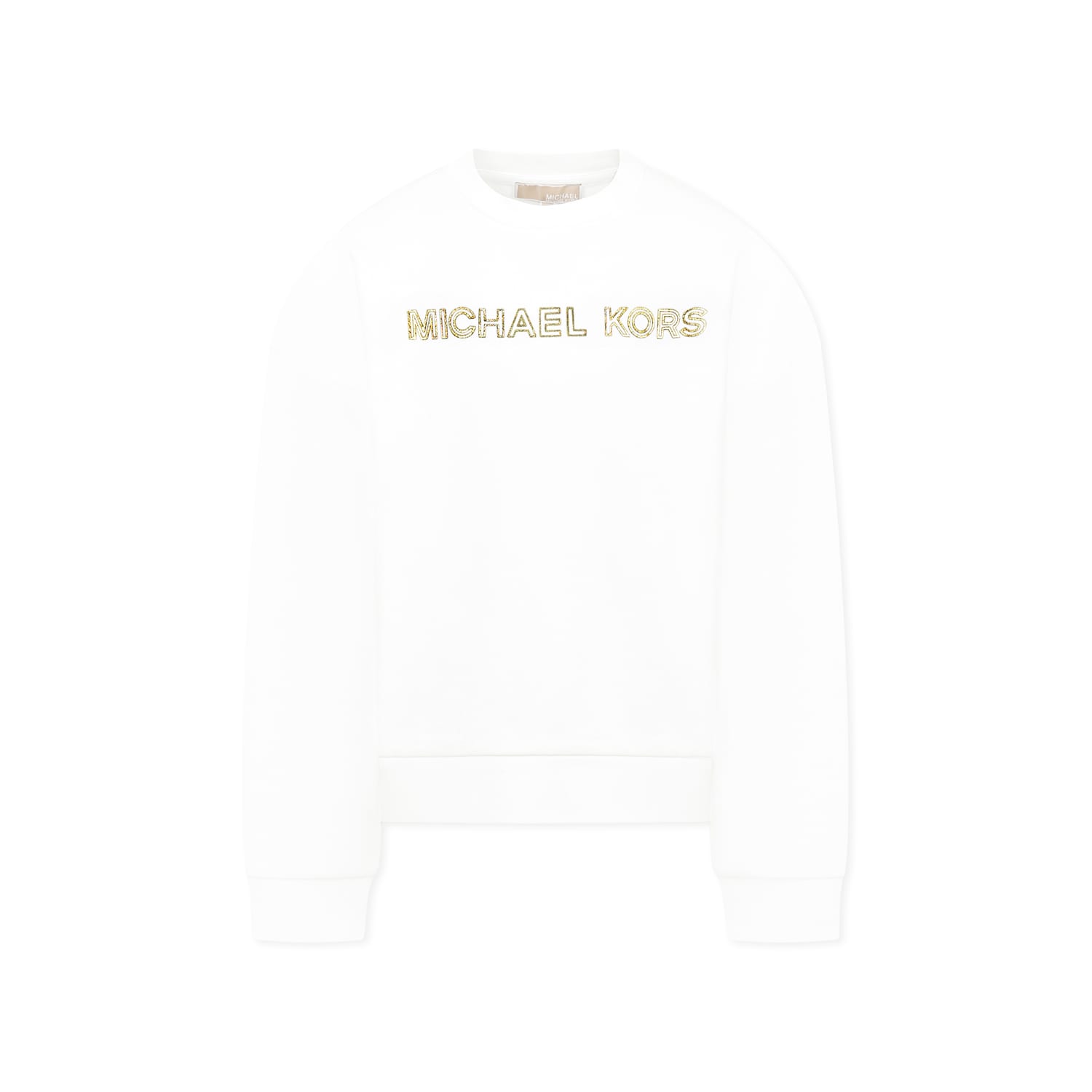 Shop Michael Kors White Sweatshirt For Girl With Logo